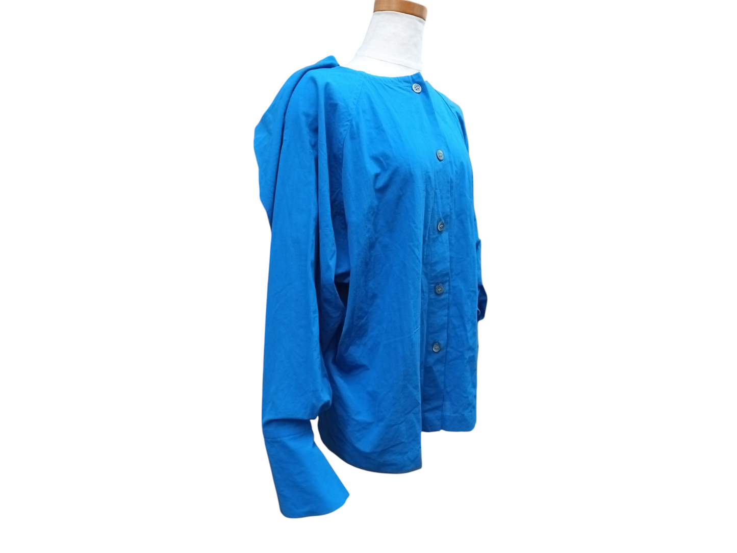 ISSEY MIYAKE SHIRT Lady 's Blue Rank (B) IM46-FJ573