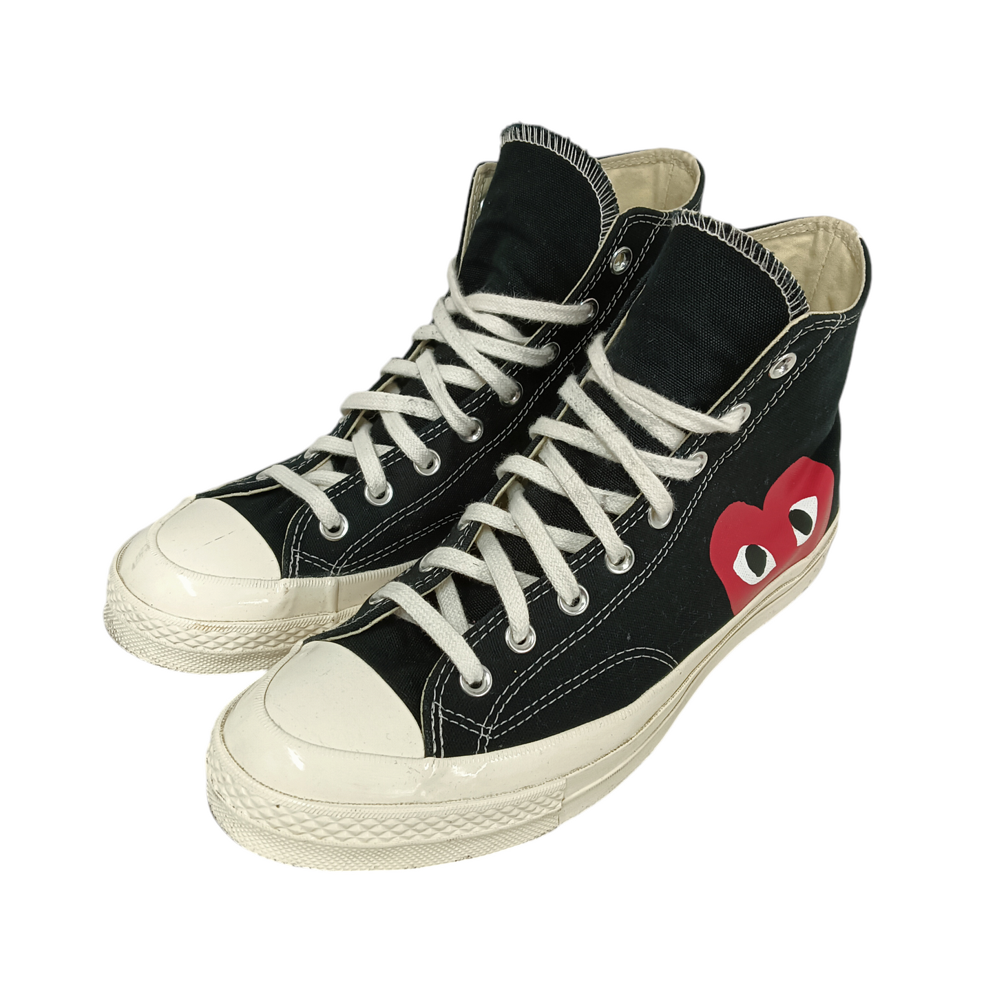 CONVERSE X PLAY COMME DES GARCONS High Cut Sneaker 10US 150204C Mens Black Stain