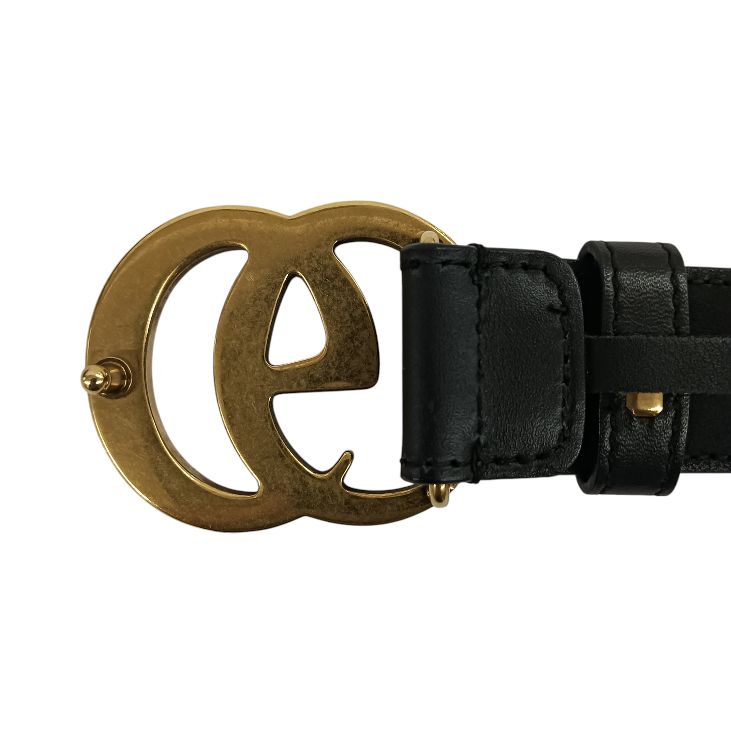 GUCCI Belt Black 414516 Rank (B) *Hole