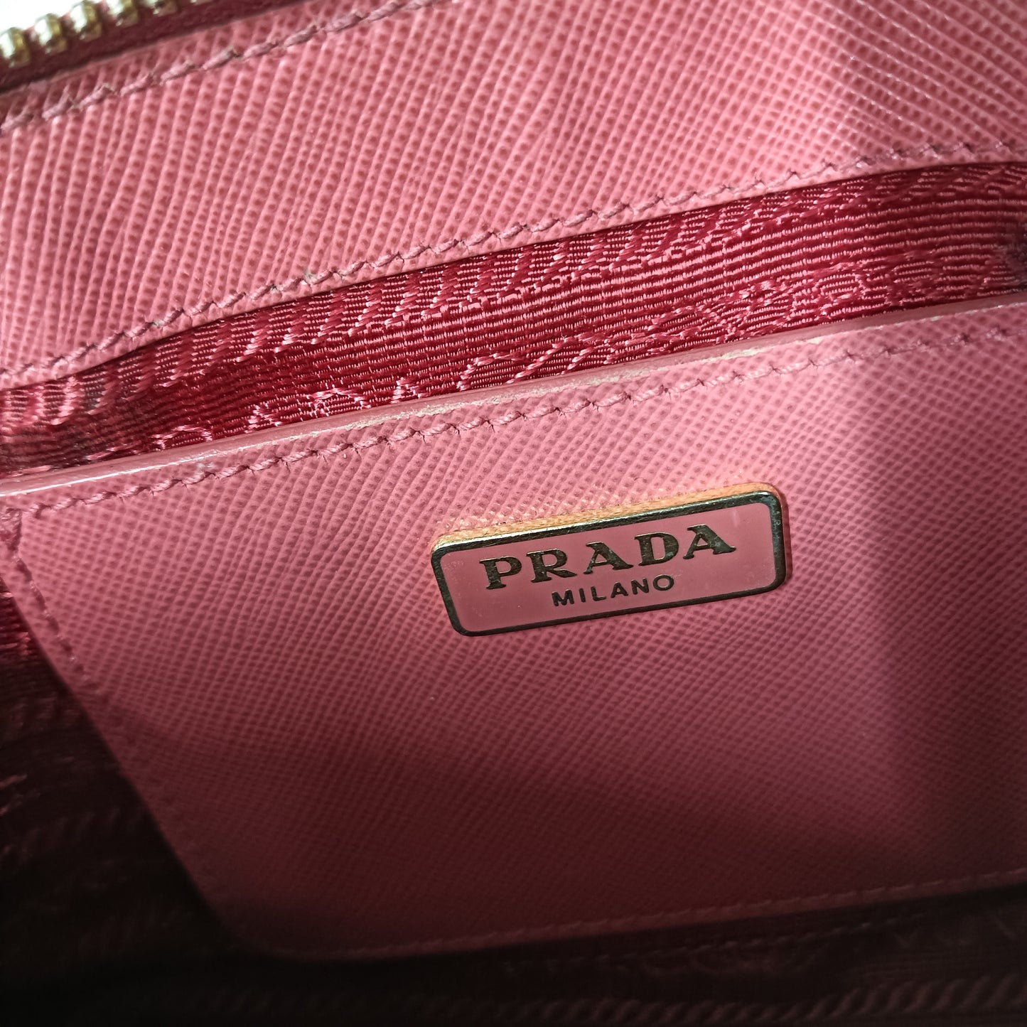 PRADA 2WAY Bag BL0851 Shocking Pink Scratch/Stain/Damage