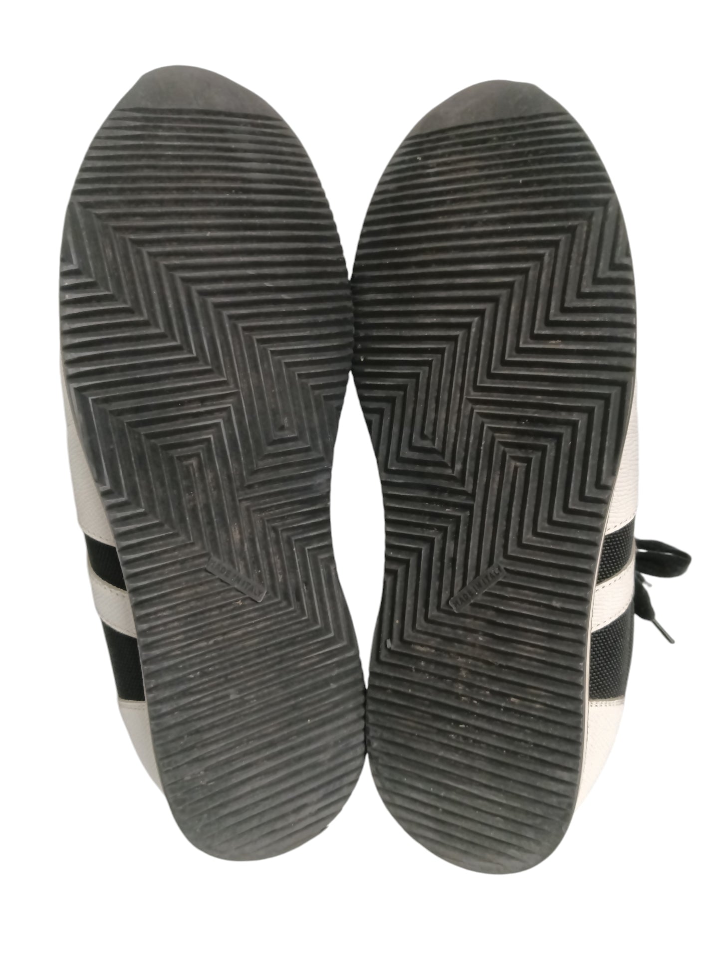 HERMES PARTNER SNEAKER SIZE 42 MENS BLACK/WHITE 172300ZH STAIN