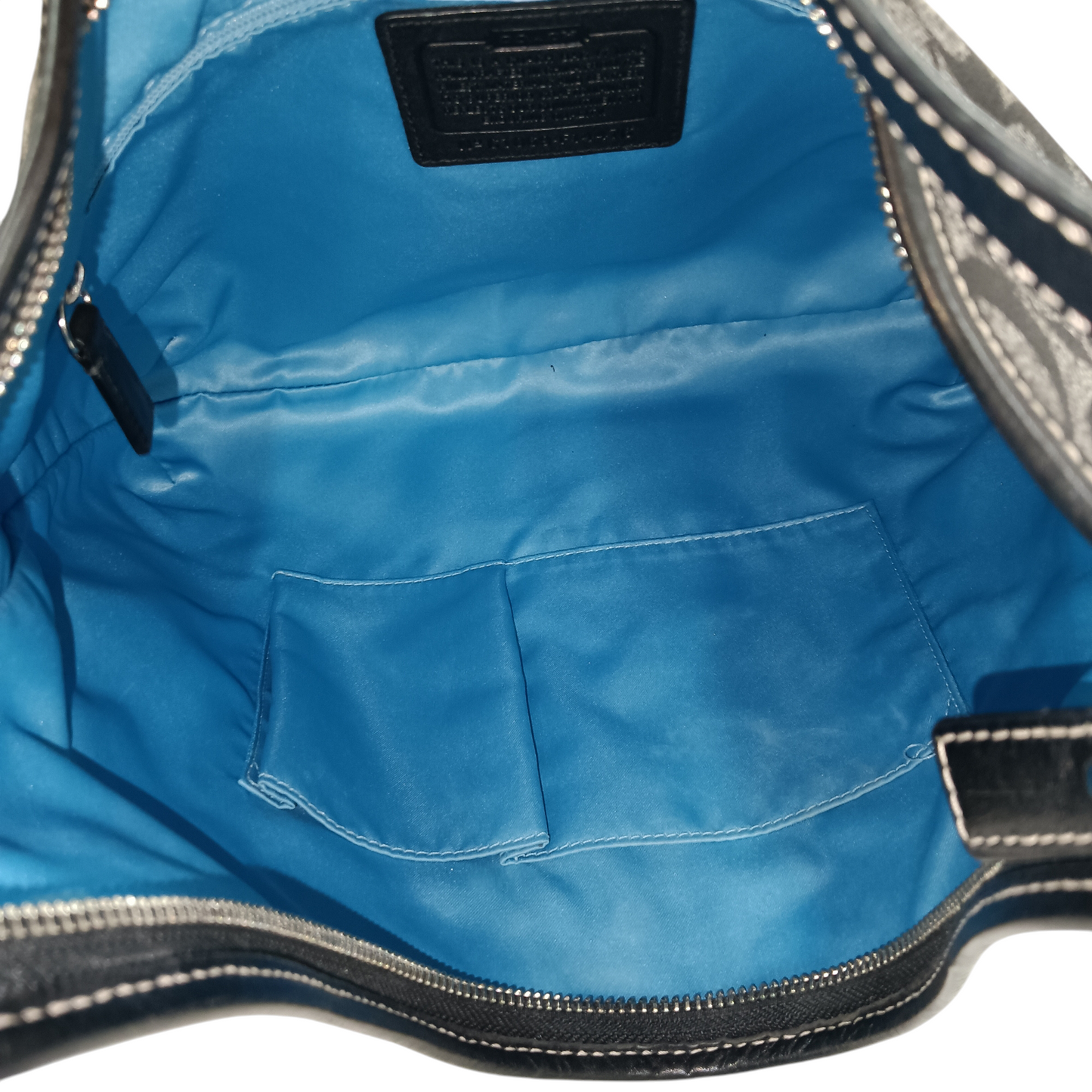 COACH 2Way Bag Black/Blue F14476