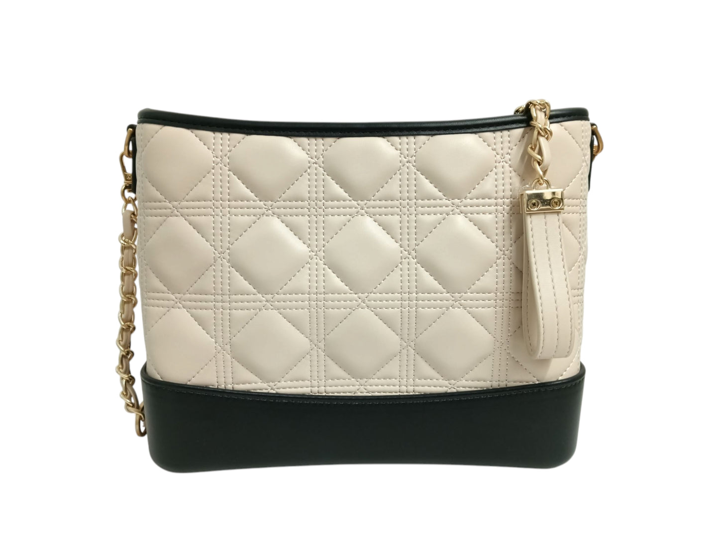 Shoulder Bag CARLYN Beige/Black Rank (AB)
