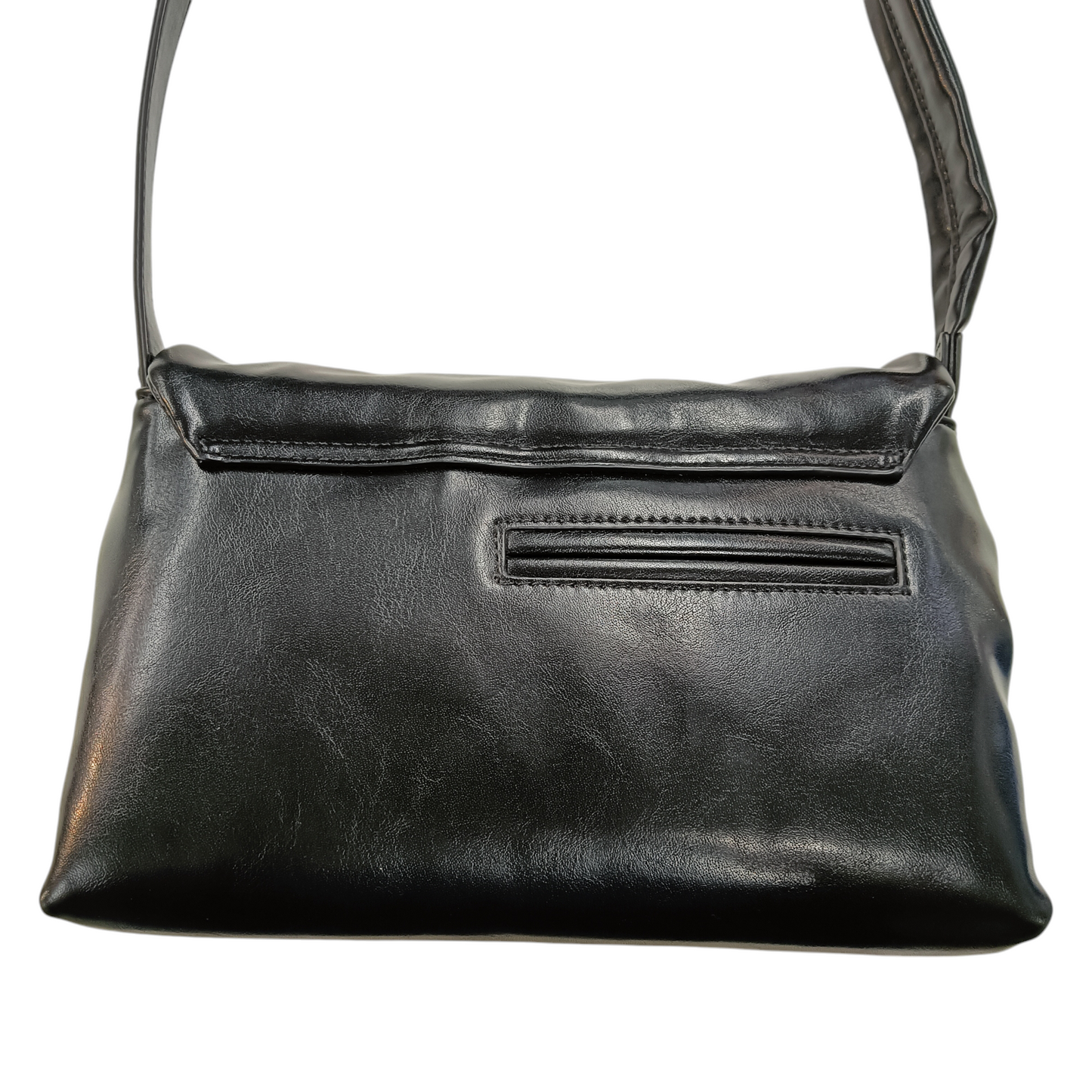 Stand Oil Shoulder Bag Fluffy Black