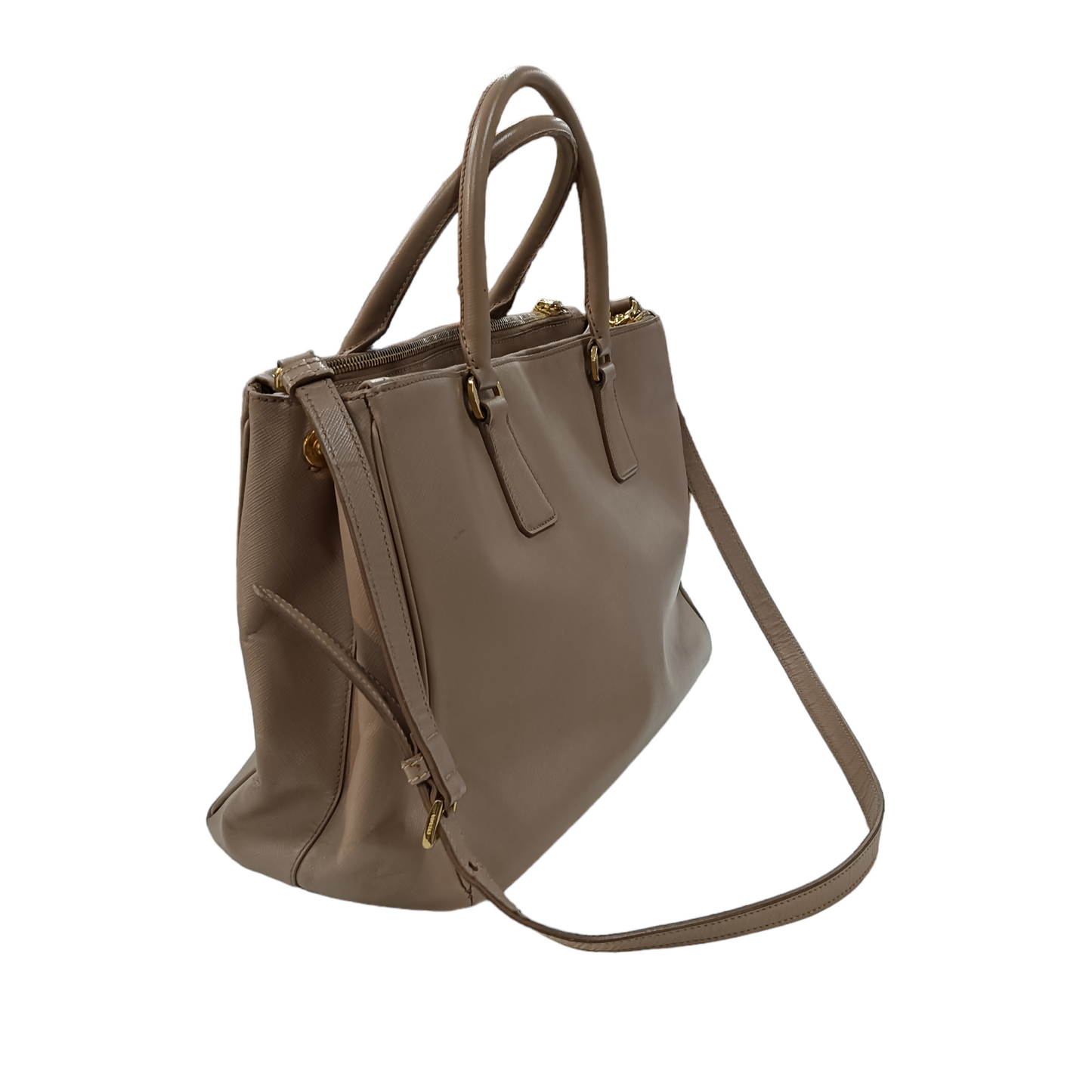 PRADA Handbag Saffiano Beige BN2274