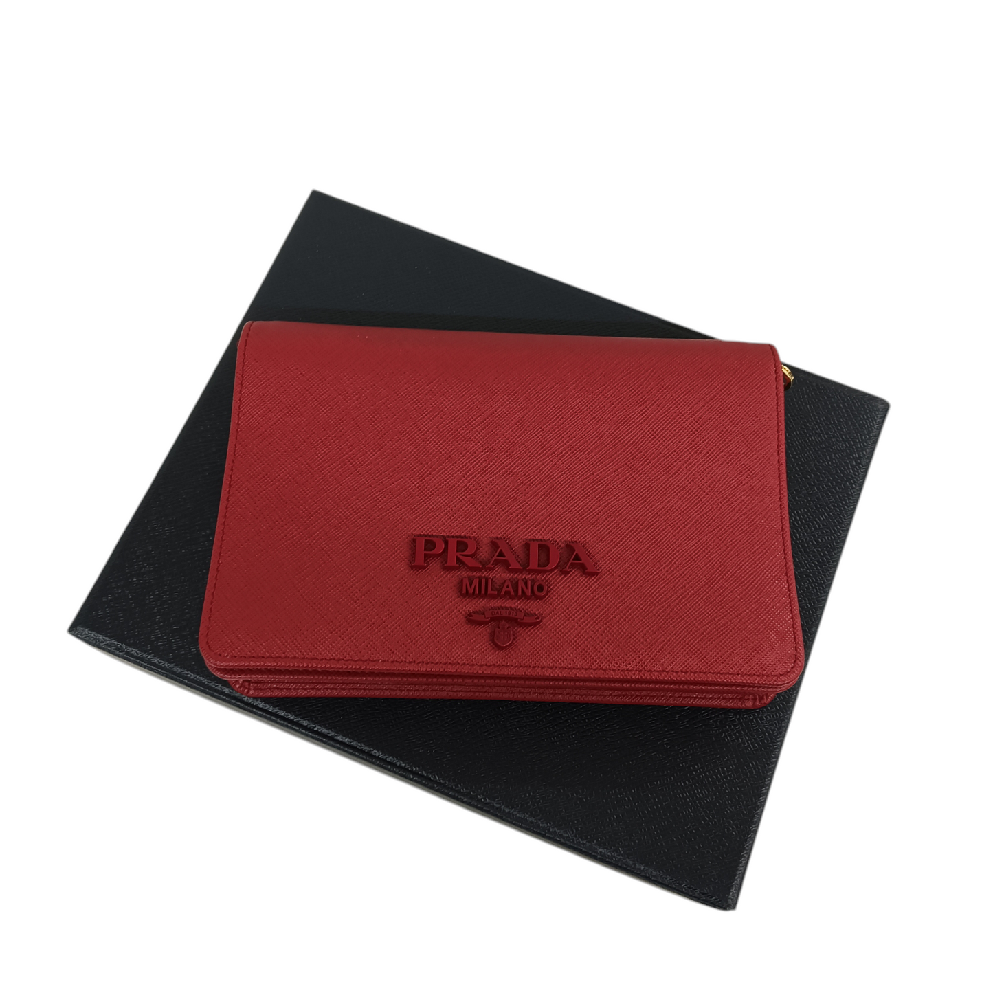 PRADA Shoulder Bag 1BP012 Rank (A) Red