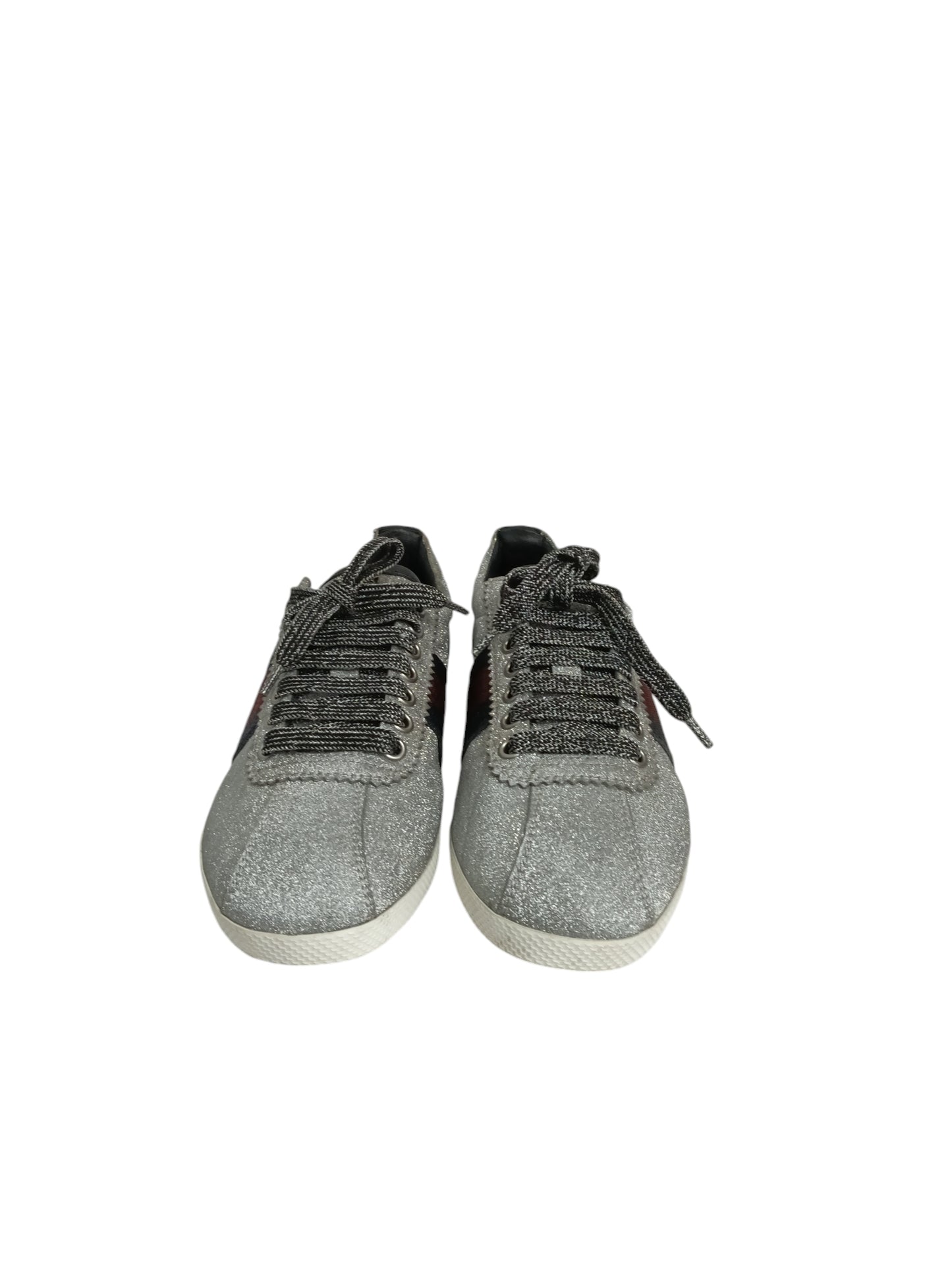 GUCCI SNEAKER 36 LADY'S SILVER STAIN 419544 RANK(B)