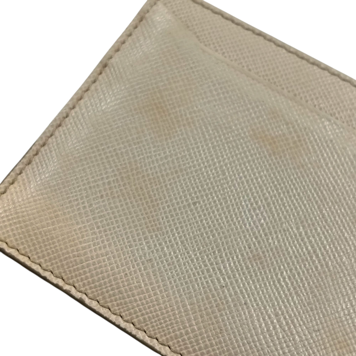PRADA Card Case Rank (C) Ivory *Stain 181