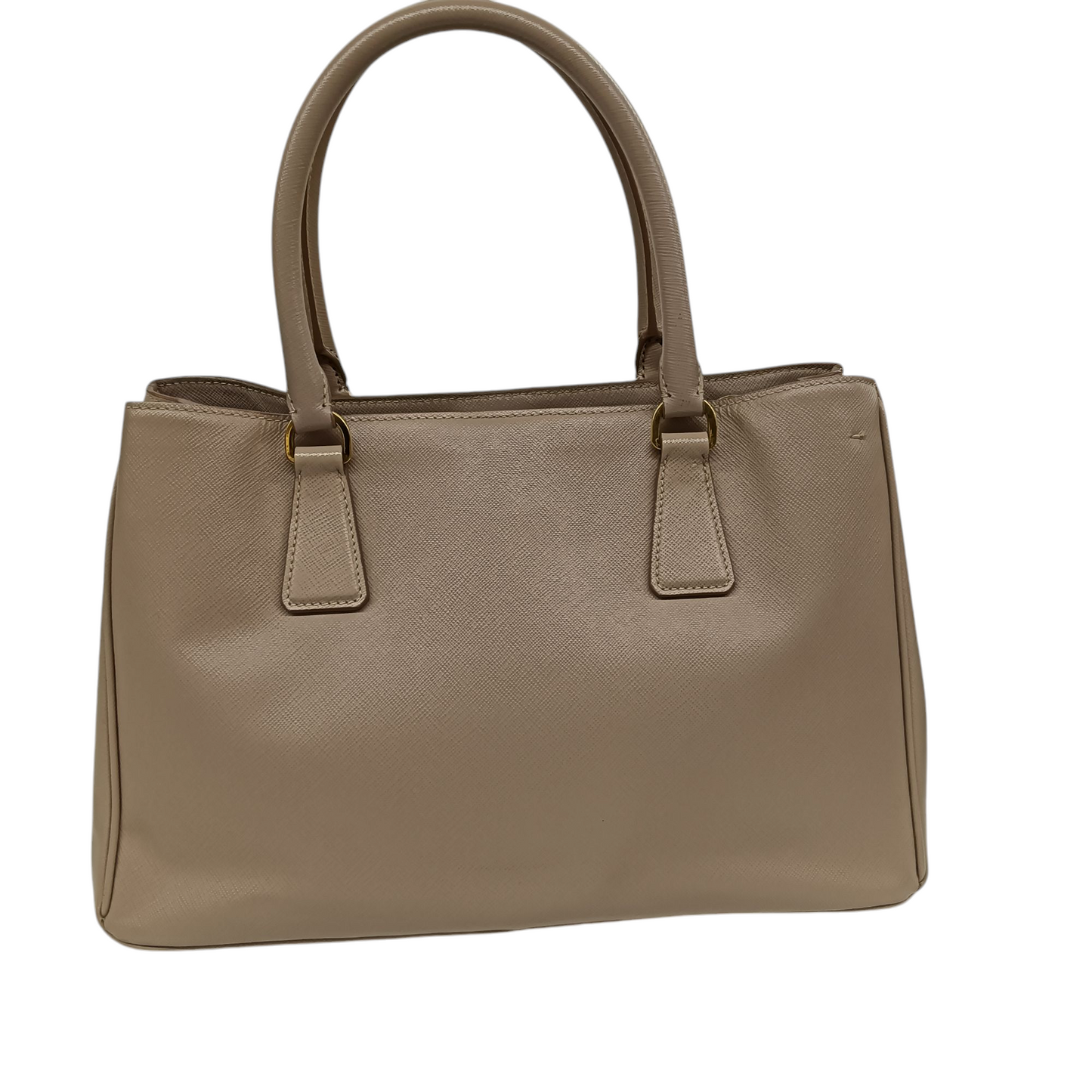 PRADA 2Way Bag SAFFIANO BN1874 Beige Scratch 31/H, 158 Rank(B)