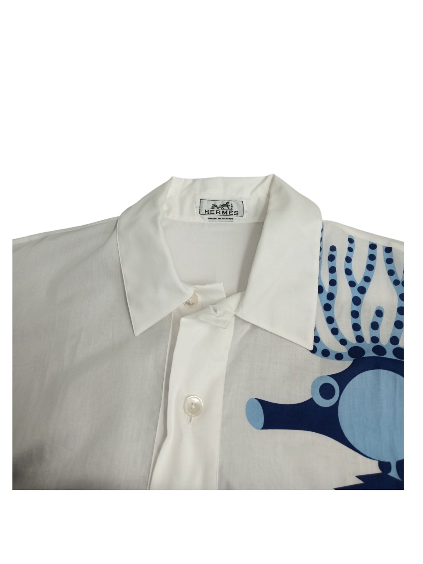 HERMES SHIRT 39 MENS WHITE RANK(A)