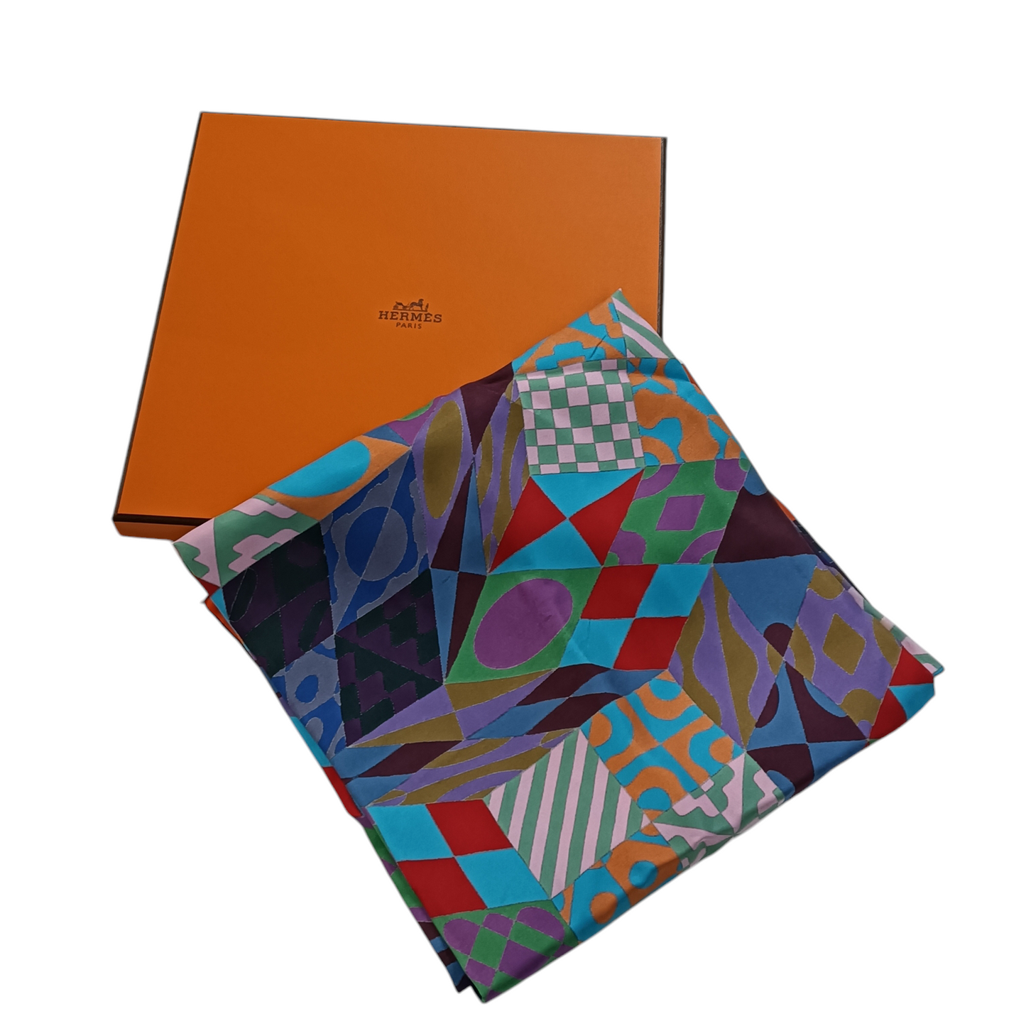HERMES SCARF BONNES VIBRATIONS MULTI COLOR