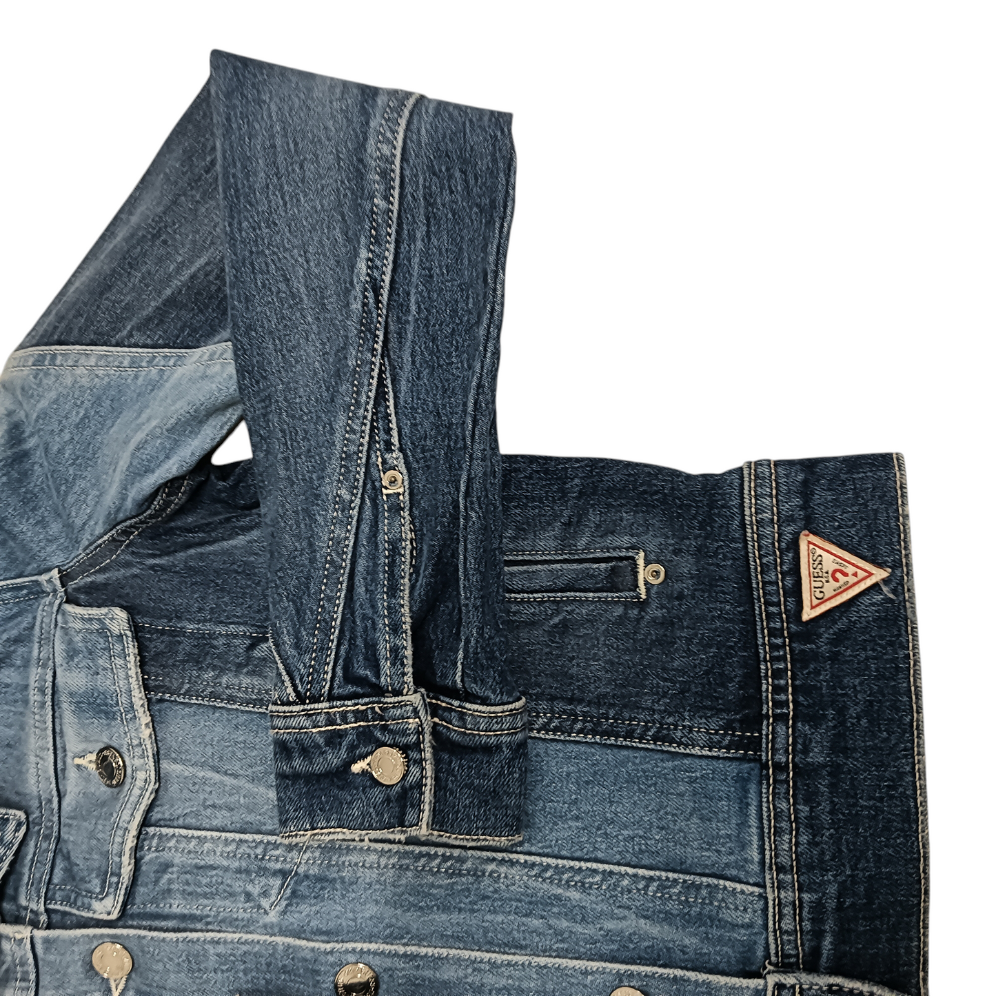 GUESS Denim Jacket Size 38 Lady 's Blue W1RN19 D4AR1