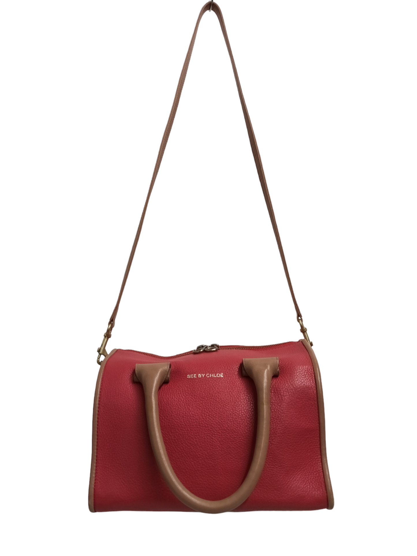 SEE BY CHLOE 2WAY BAG 02-13-97-65 RED RANK (B) DAMAGE