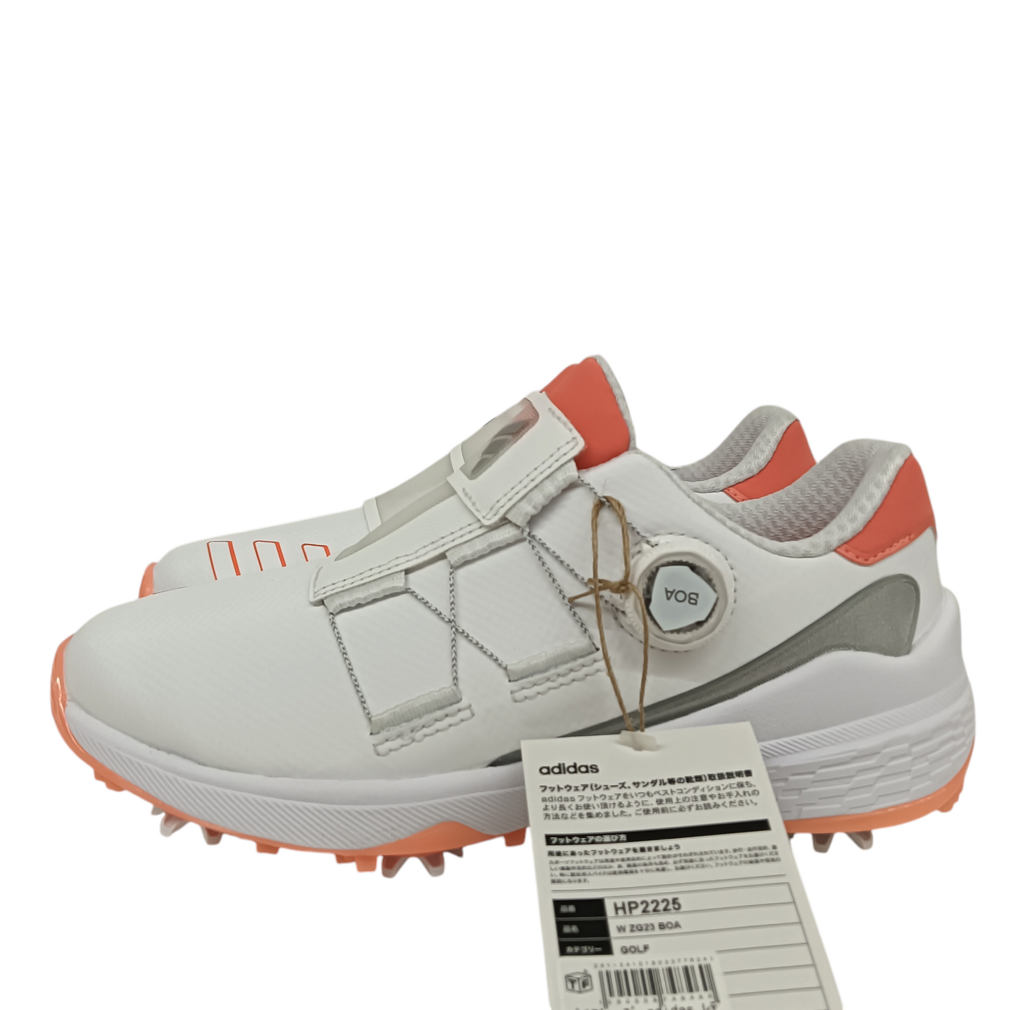ADIDAS Golf Shoes 8US Mens White And Orange Rank (A) HP2225