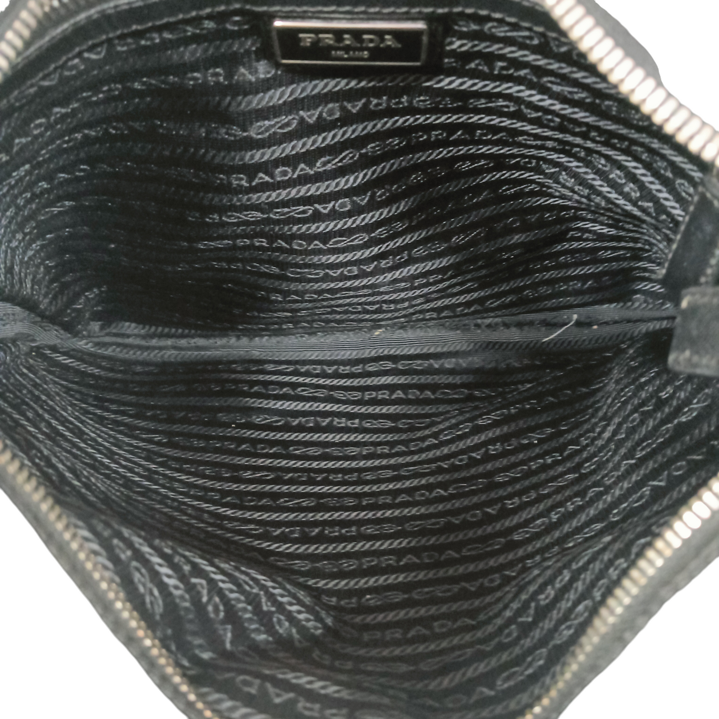 PRADA Shoulder Bag 173 Black Stain/Damage