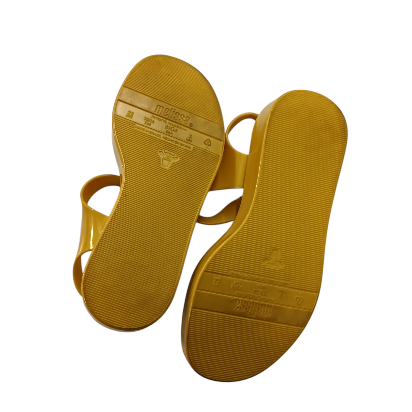 MELISSA SANDAL LADY'S SIZE 35/36 YELLOW