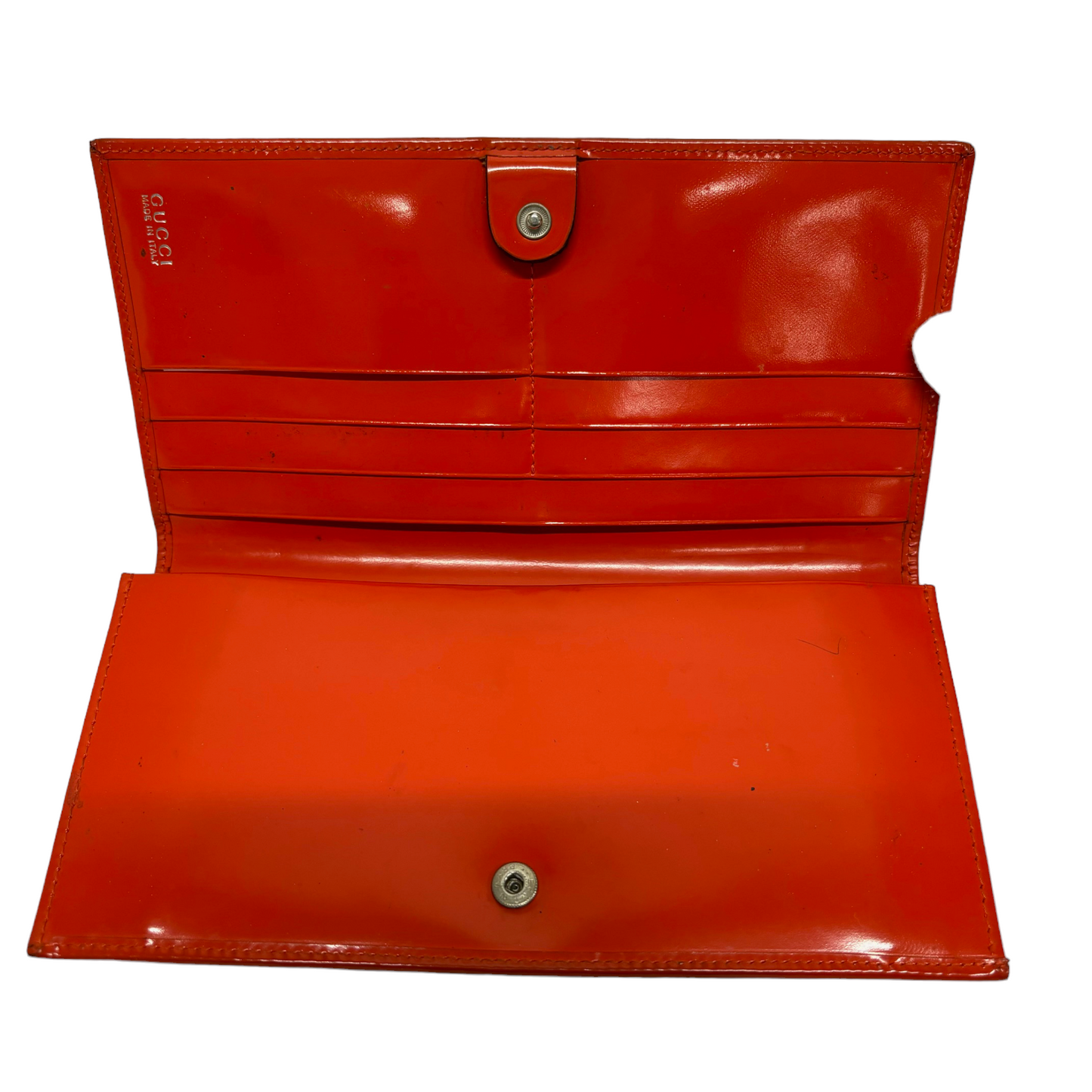 GUCCI Long Wallet Orange 035041618245