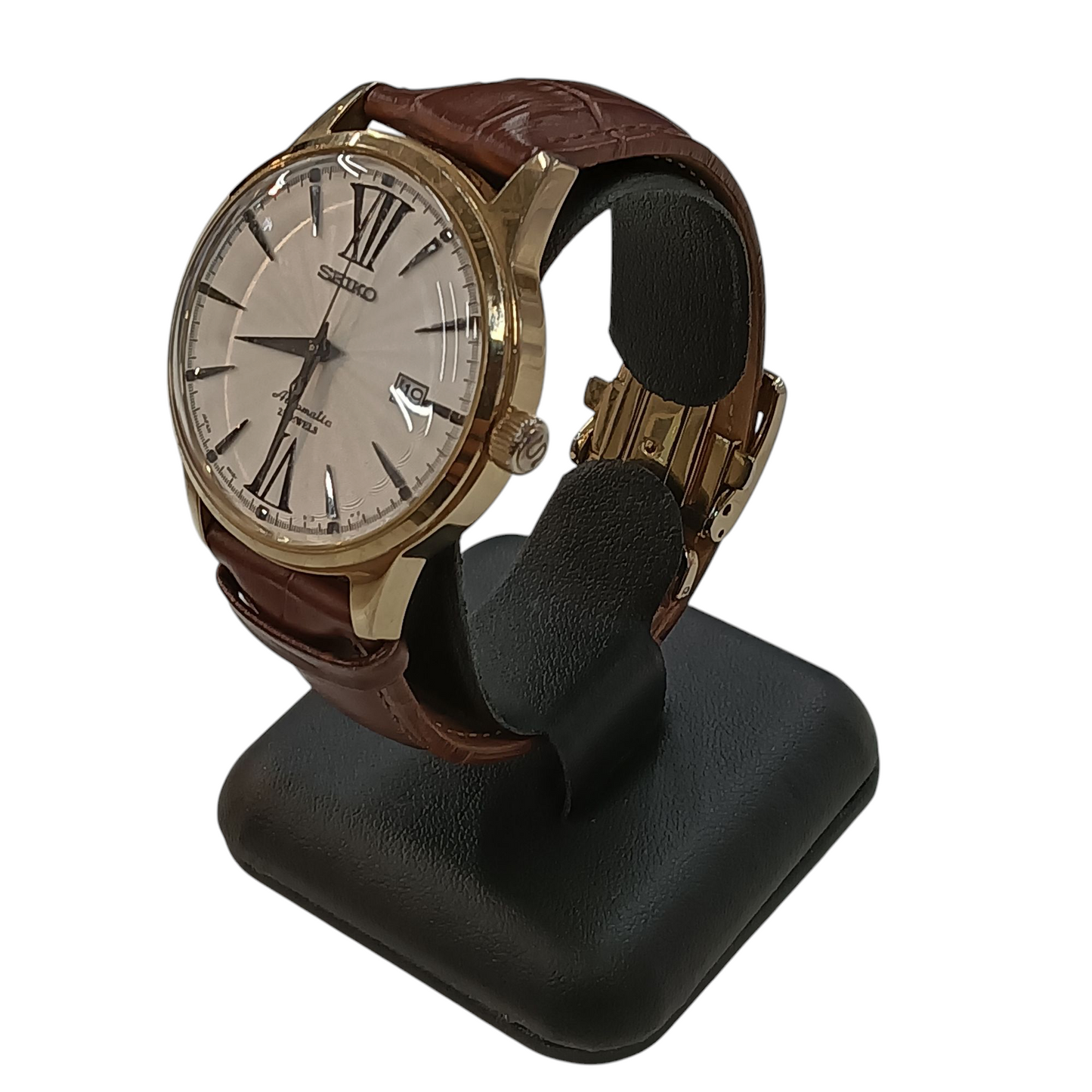 SEIKO 6R15-01T0 Wrist Watch Gold/Brown