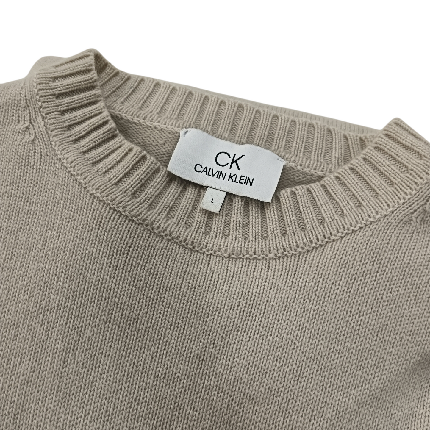 CALVIN KLEIN KNITWEAR MENS SIZE L BEIGE