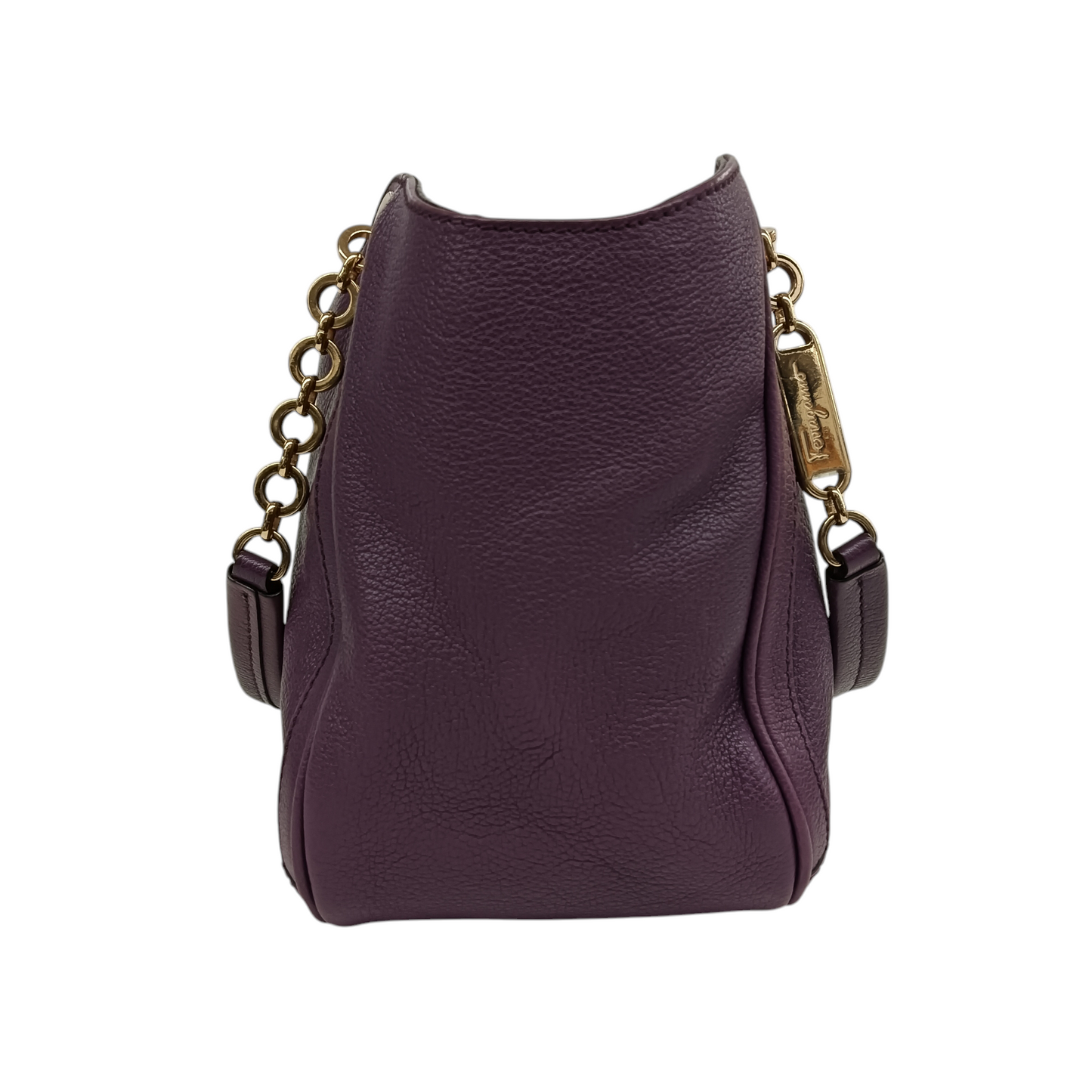 Salvatore Ferragamo Handbag AU-21 B992 Rank (BC) Purple DISCOLORED