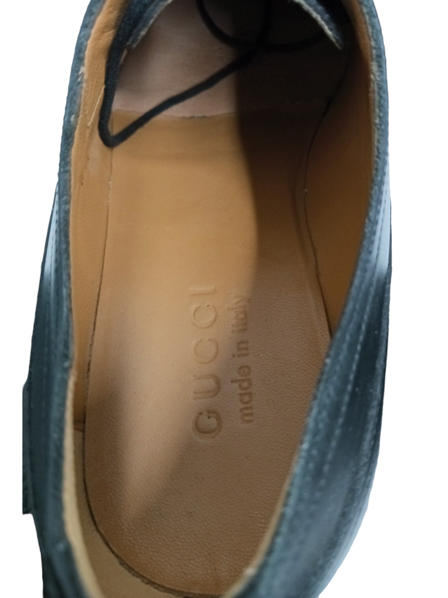 GUCCI BUSINESS SHOES SIZE 39 MEN BLACK RANK A 547662