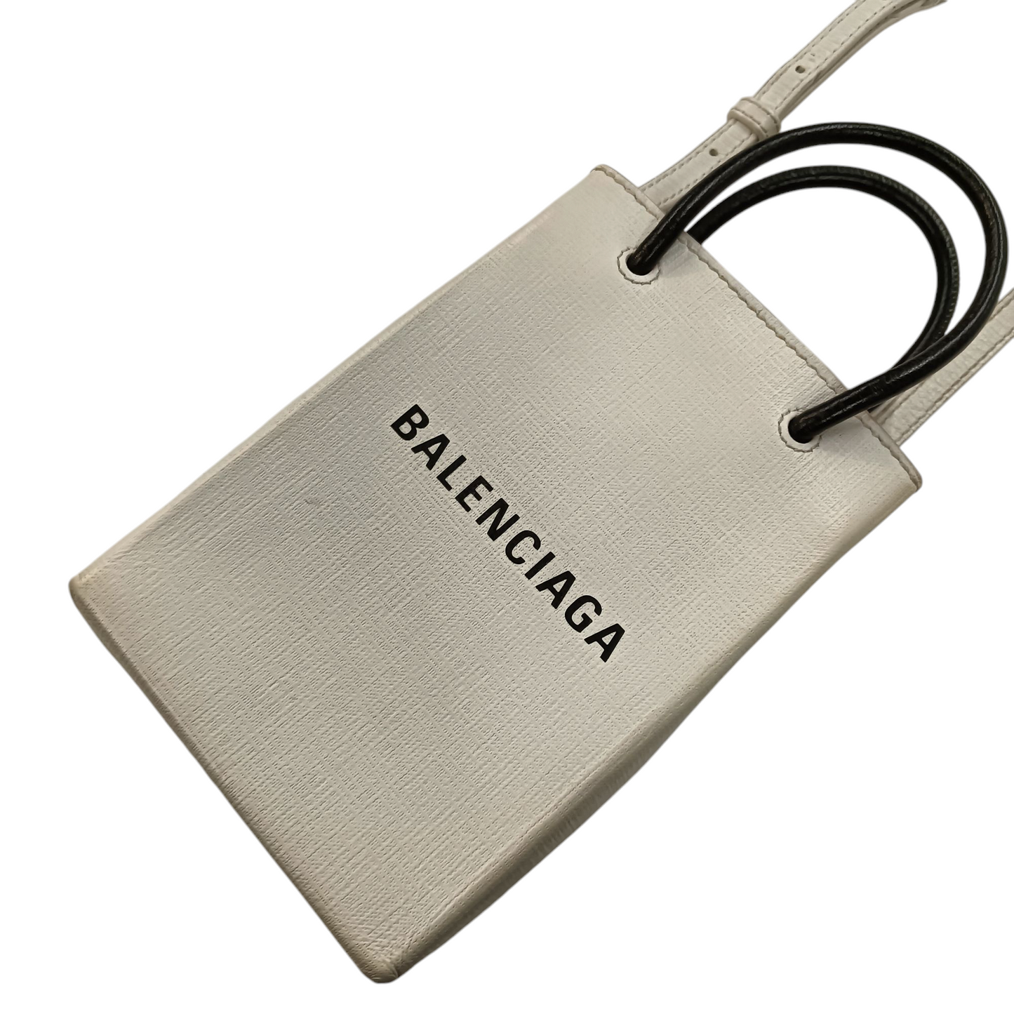 BALENCIAGA 2WAY Bag 593826 Rank (BC) White *Stain 9000 V 568008