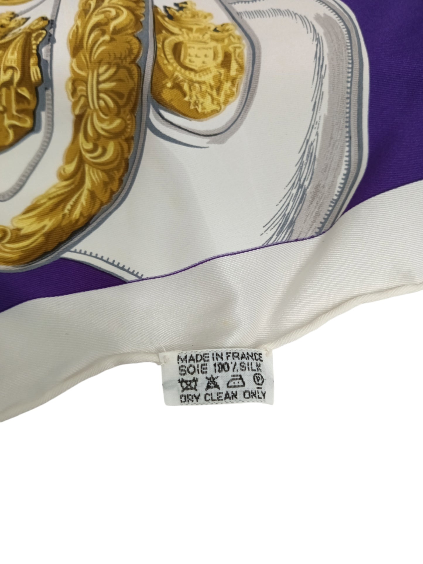 HERMES SCARF POINTE LADY'S WHITE/PURPLE