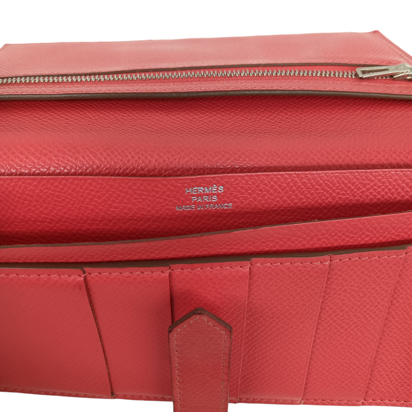 HERMES Wallet Bearn Pink Damage/Stain P A 35V