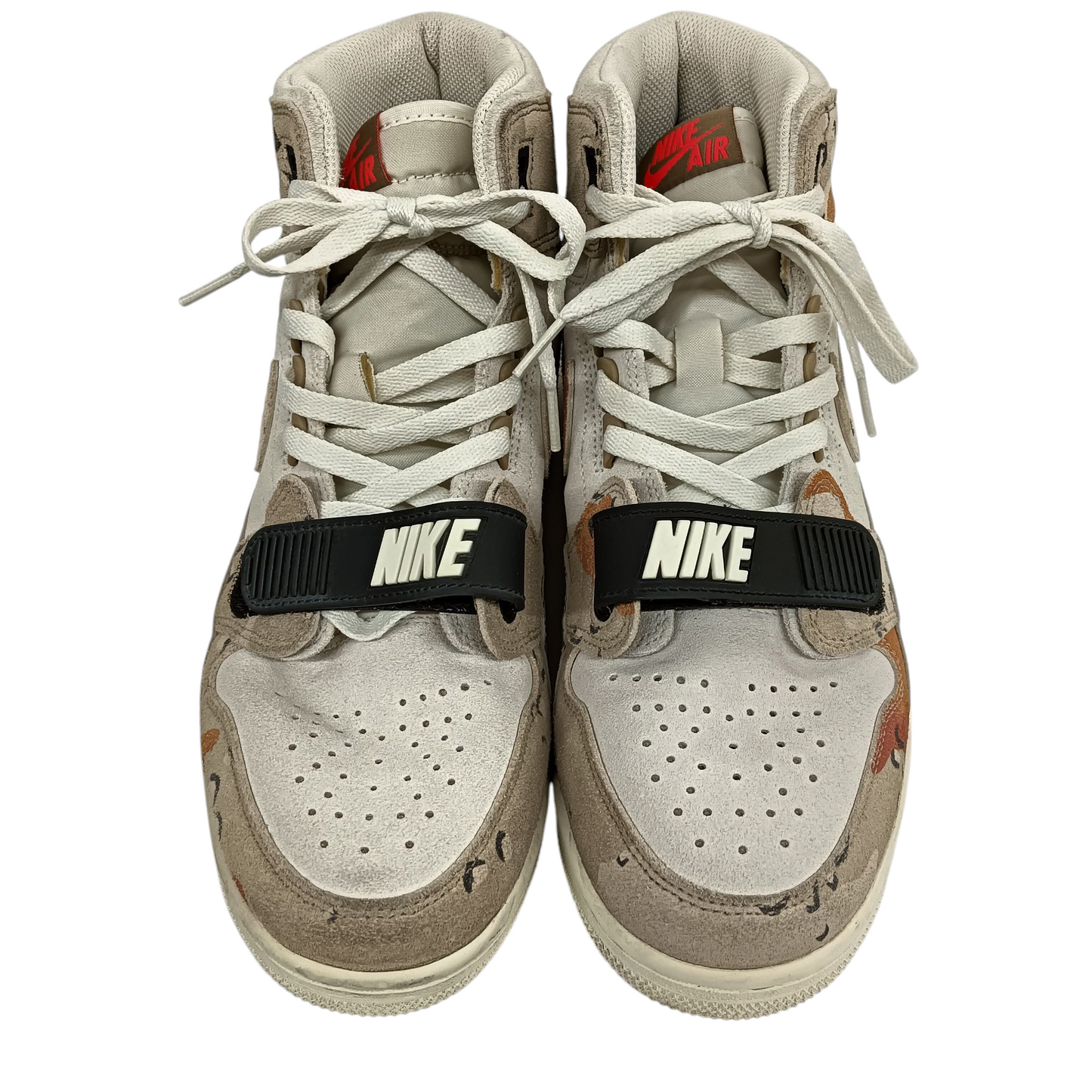 NIKE High Cut Sneakers 10US AV3922-126 Mens Beige/Orange Rank(B) AIR JORDAN LEGACY 312