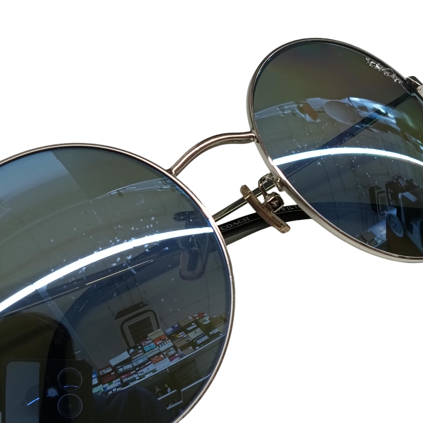 COACH Sunglasses HC7078 Blue/Silver Scratch