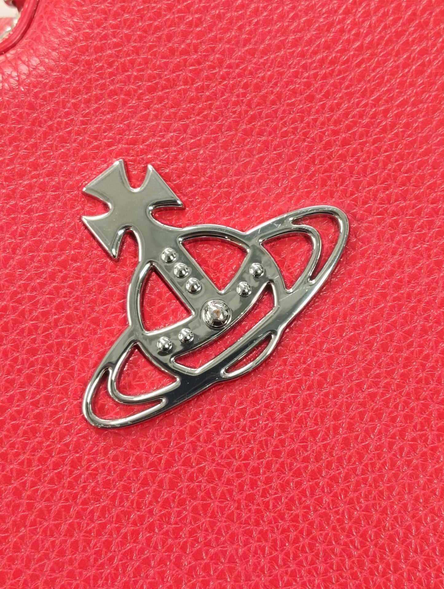 Vivienne Westwood Shoulder Bag Louise Heart Faux Leather Red **Handle Damage**