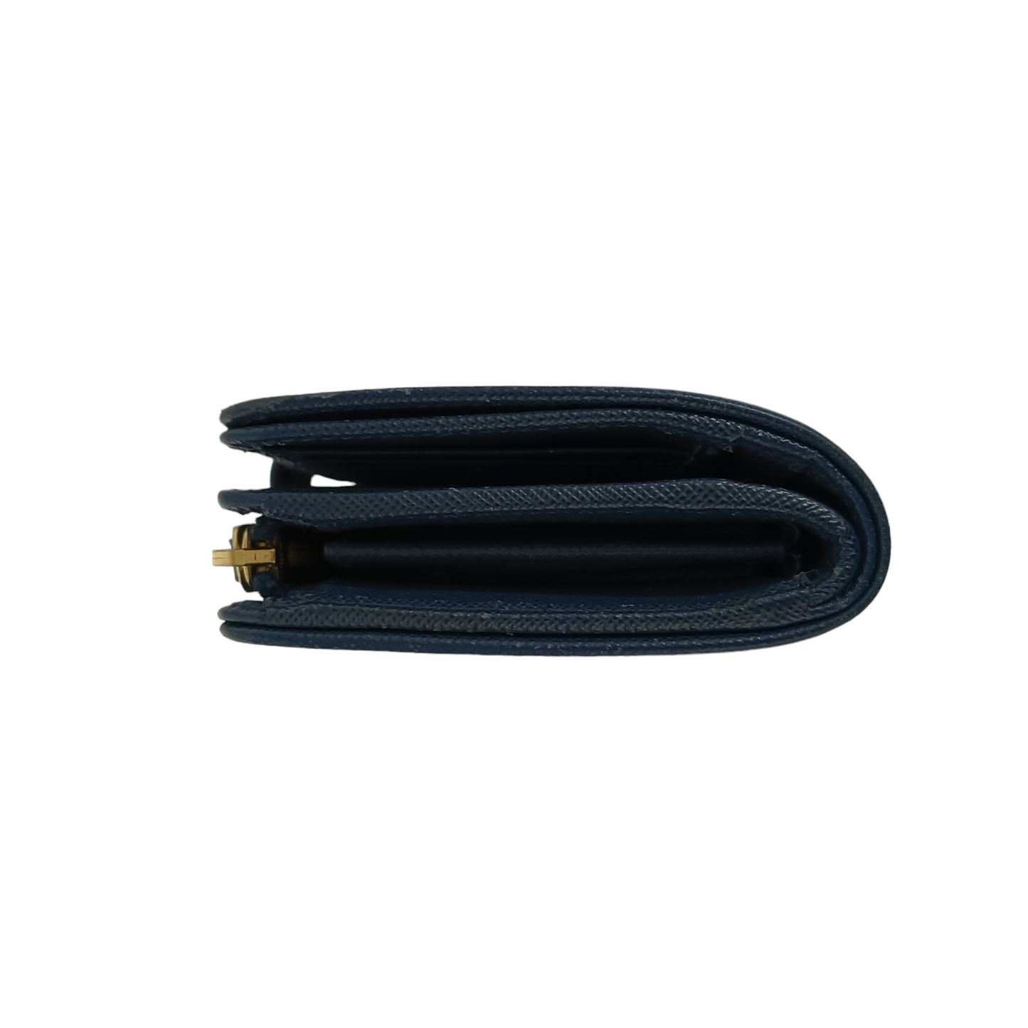 PRADA Wallet 1M1225 Navy Damage 107