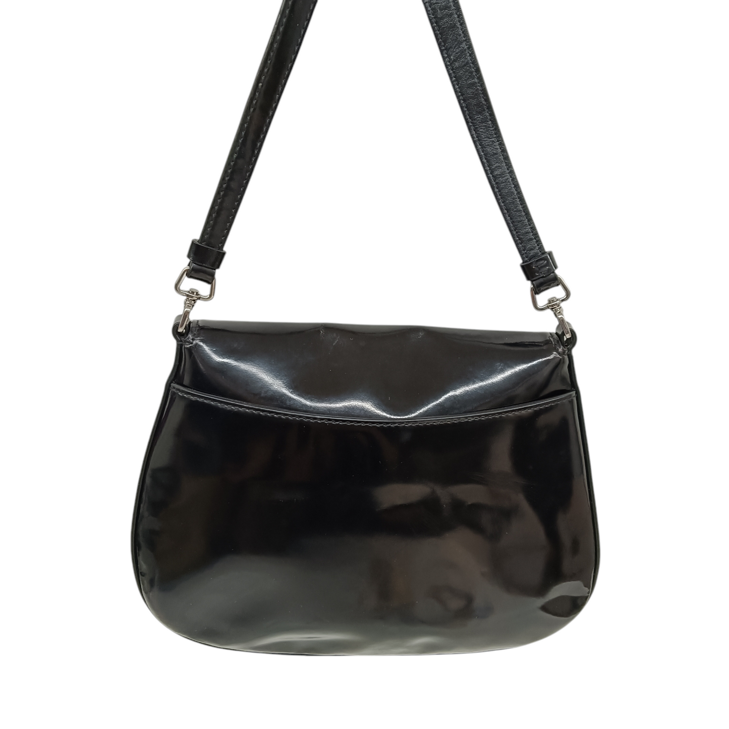 PRADA Handbag Black 165 NFC Rank(B) Stain