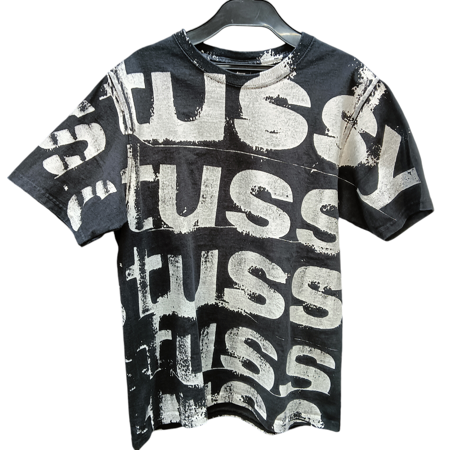 STUSSY T-SHIRT SIZE S Mens Black Stussy stamp