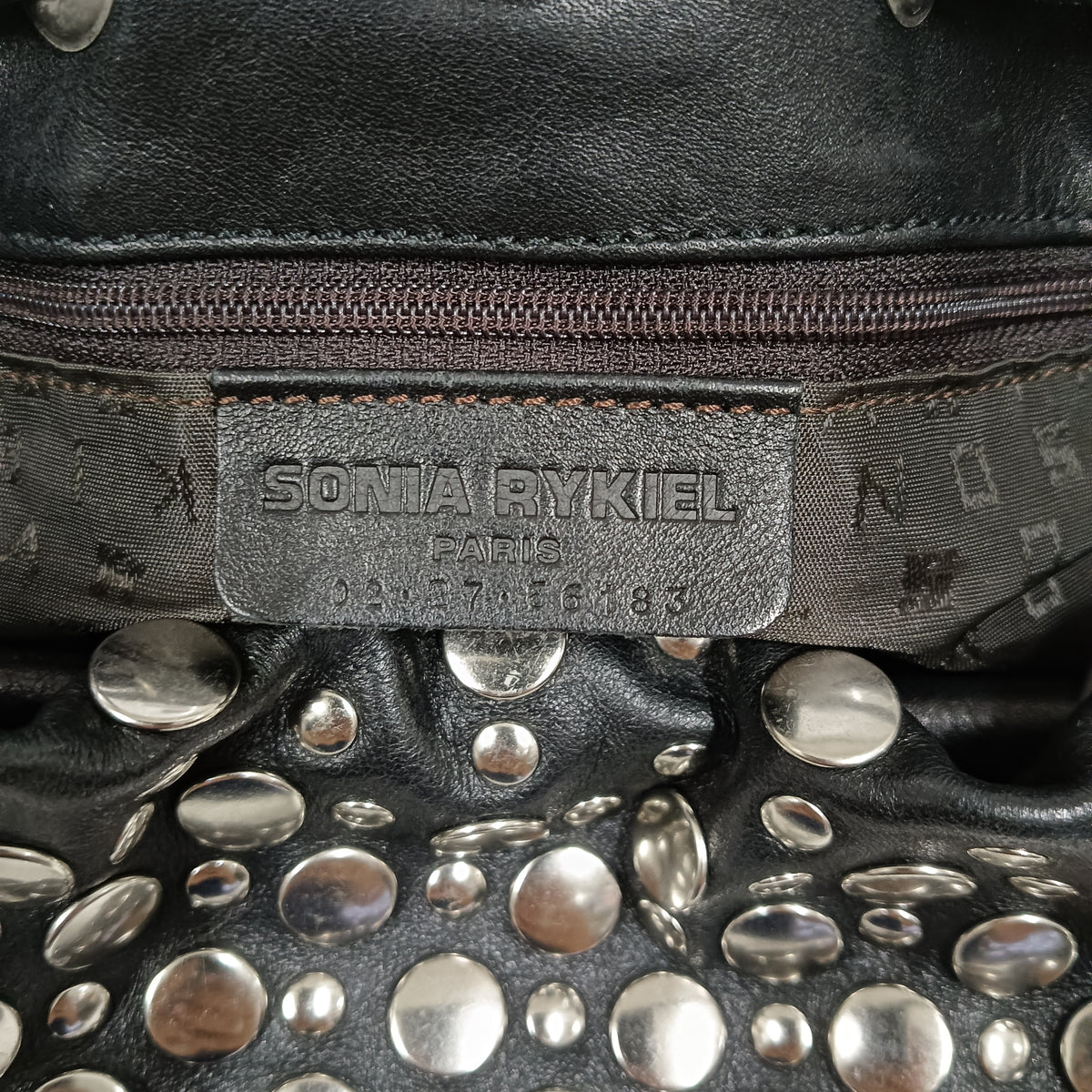 SONIA RYKIEL Handbag 02-27-66183 Gray/Black