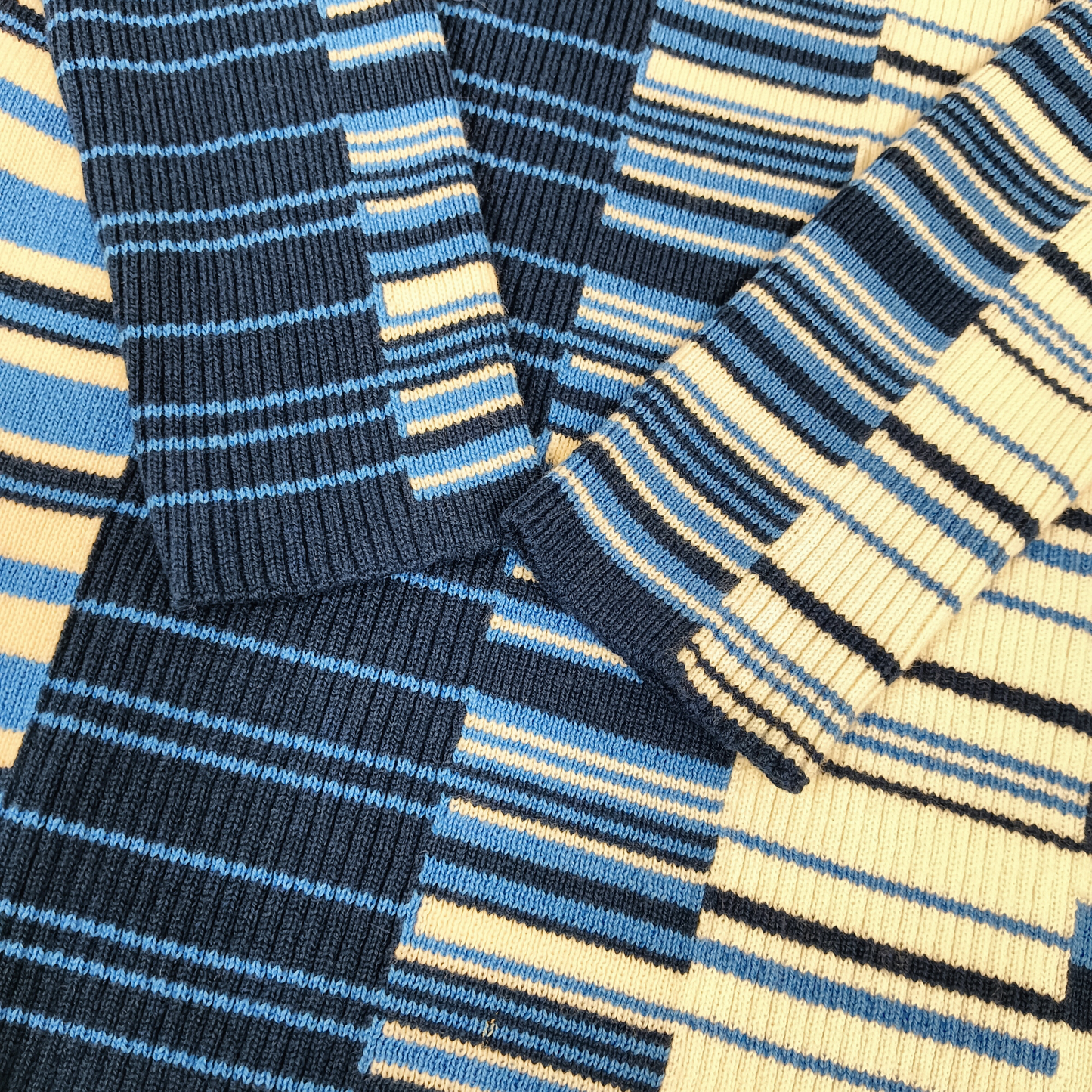 CHANEL High Neck Knit Lady's Size 38 Blue P62152K47538