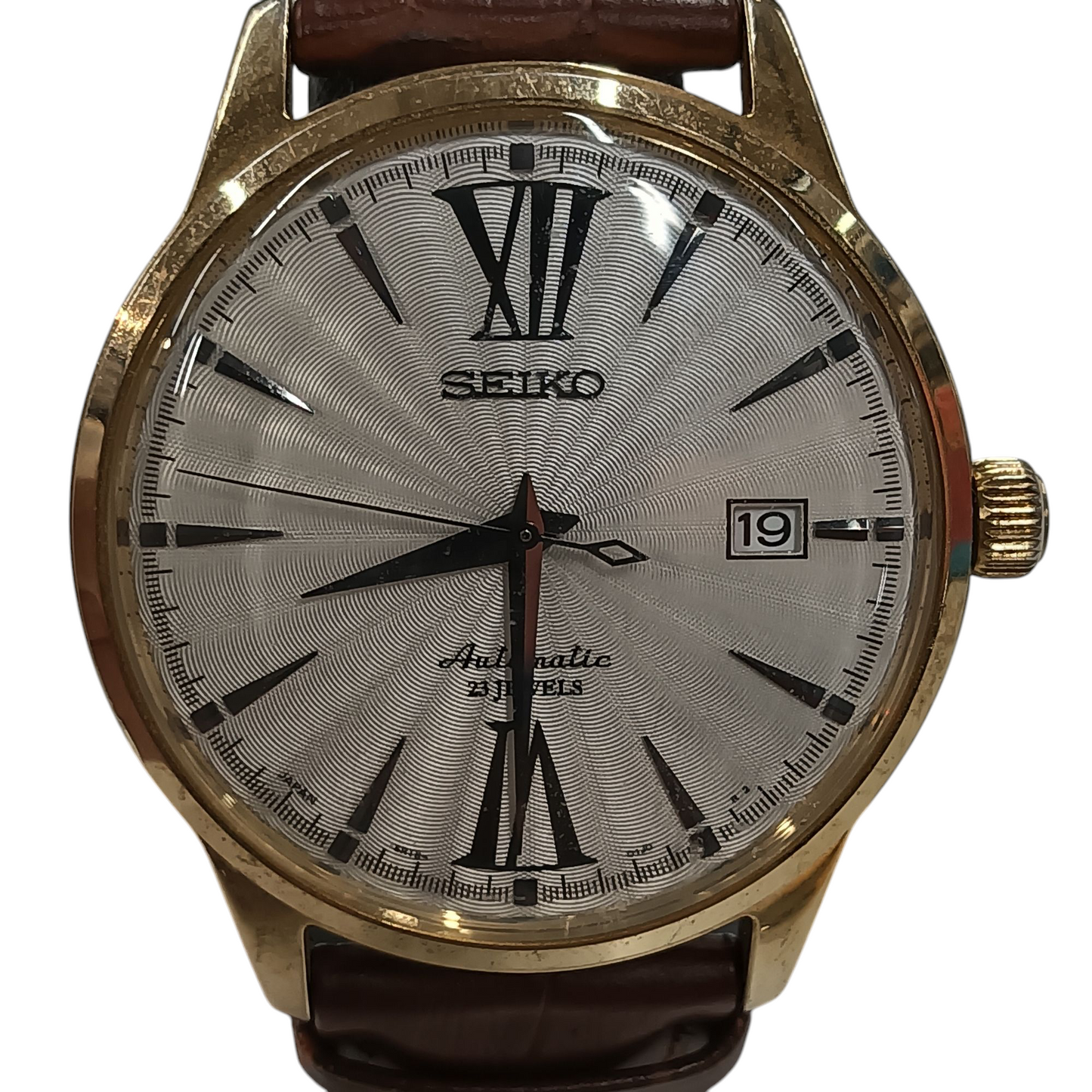SEIKO 6R15-01T0 Wrist Watch Gold/Brown
