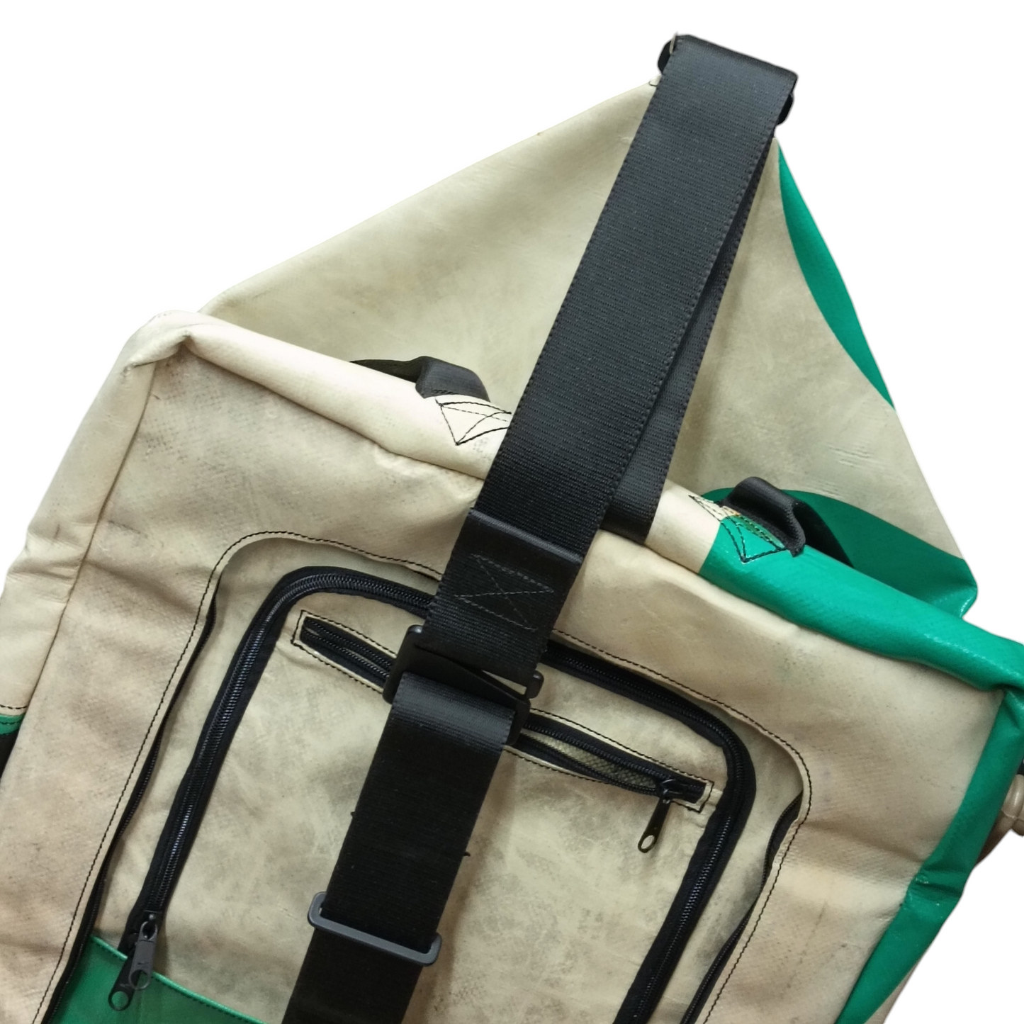 FREITAG Carry Bag F733 ZIPPELIN Rank C Beige/Green Sticky