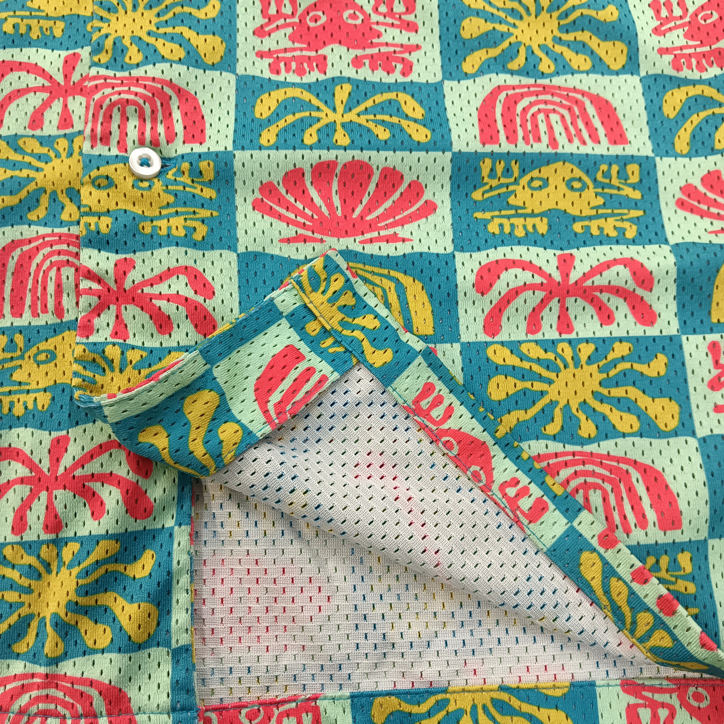 NIKE DRI-FIT MESH HAWAIIAN SHIRT SIZE S MENS MULTI COLOR