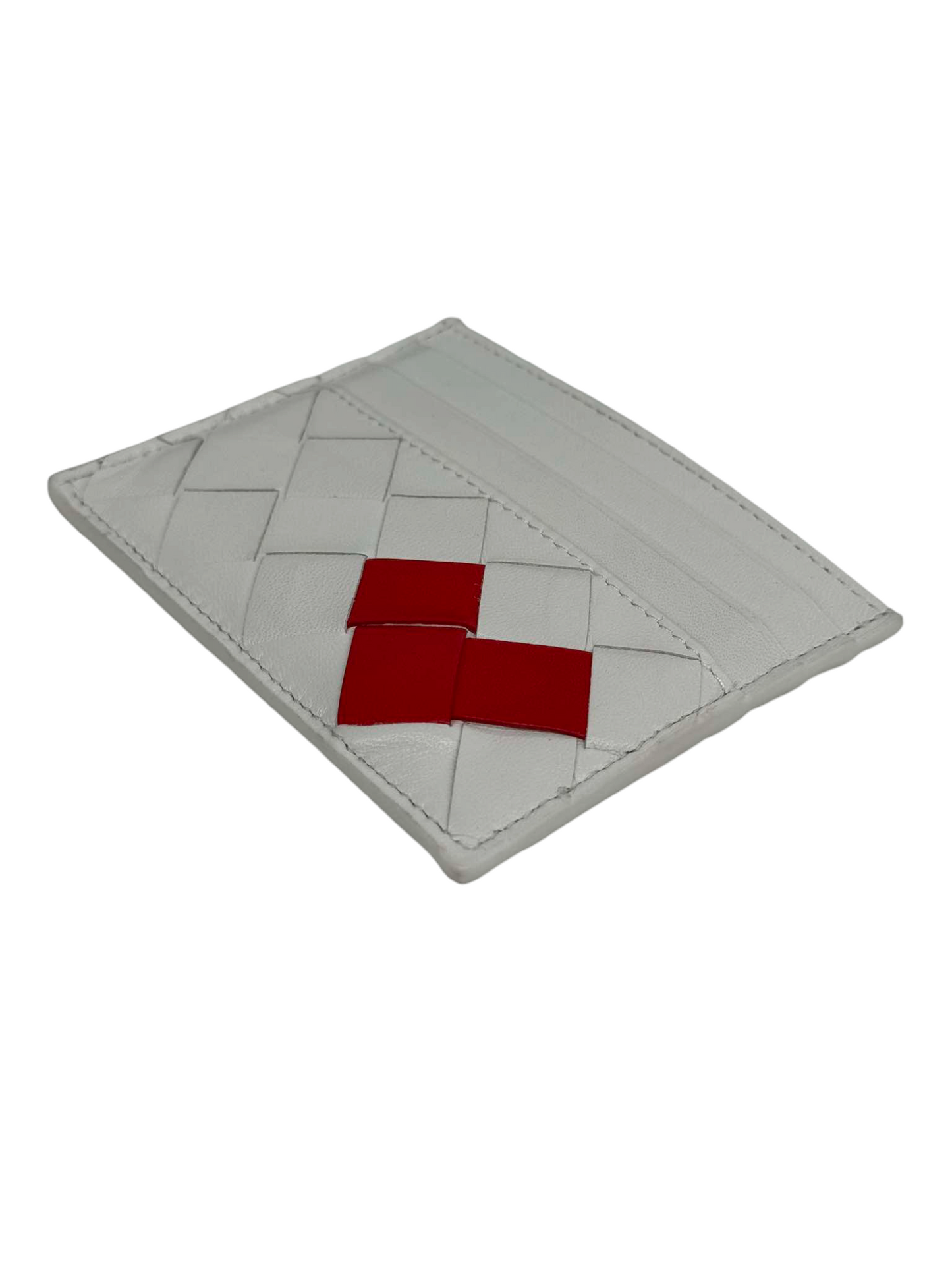 BOTTEGA VENETA Card Case A00600575Q White/Red MiniHeart