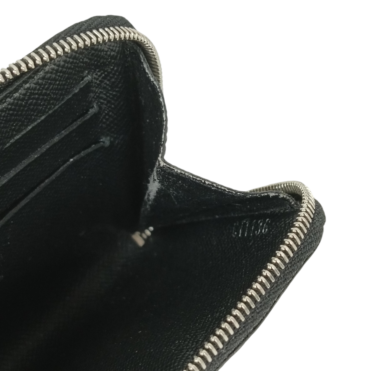 LOUIS VUITTON Coin Case Damier Graphite N63237 CT1136 Rank(B) Black Damage