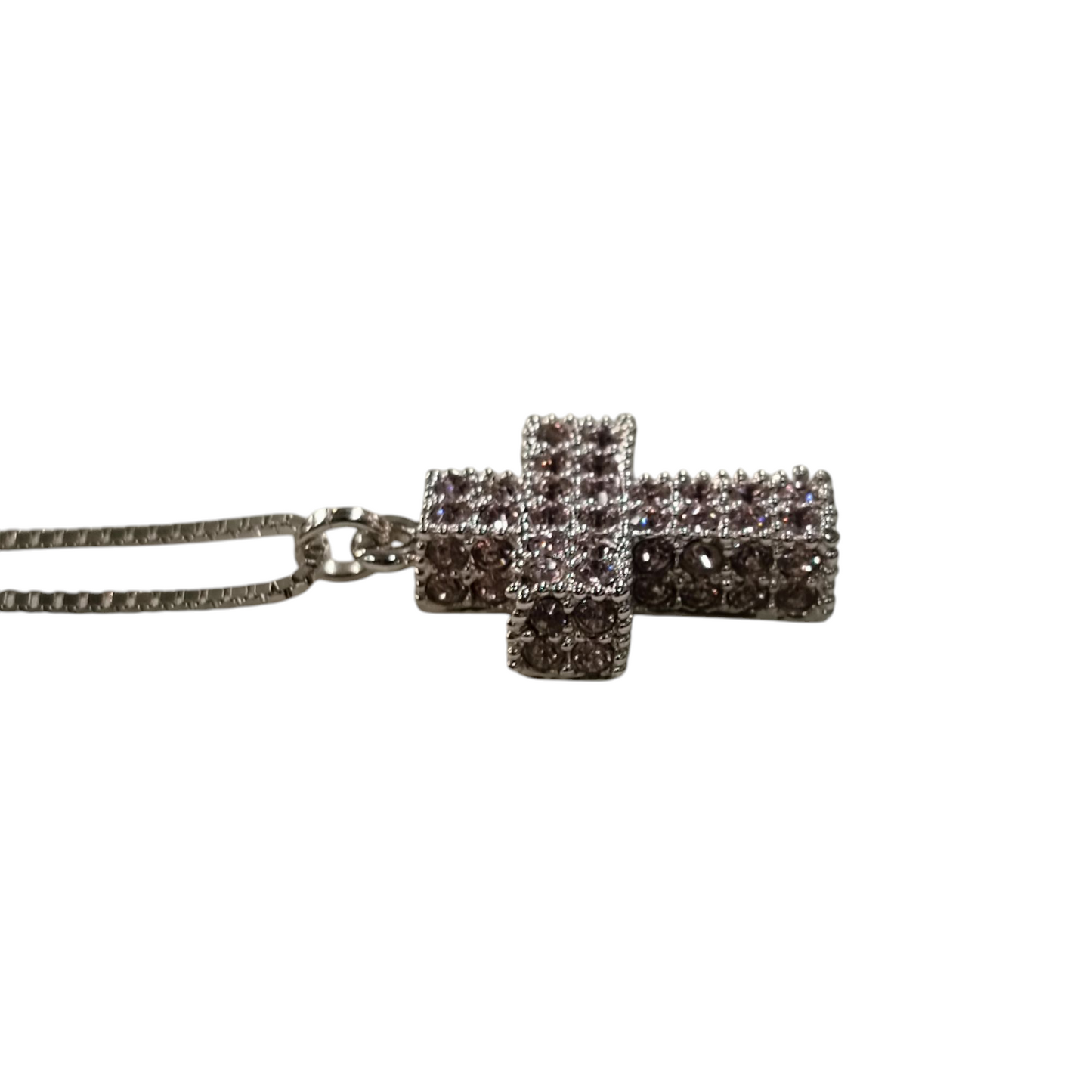 SWAROVSKI Necklace Cross Silver/Pink