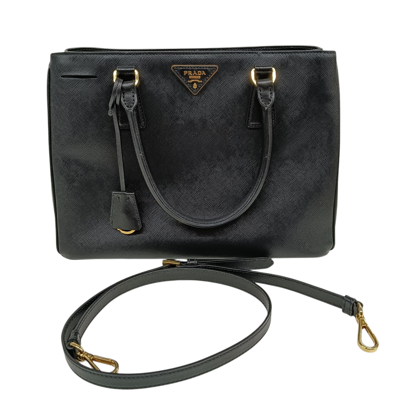 PRADA 2Way Bag SAFFIANO BN1874 Black Hook Damage 31/173 Rank(B)