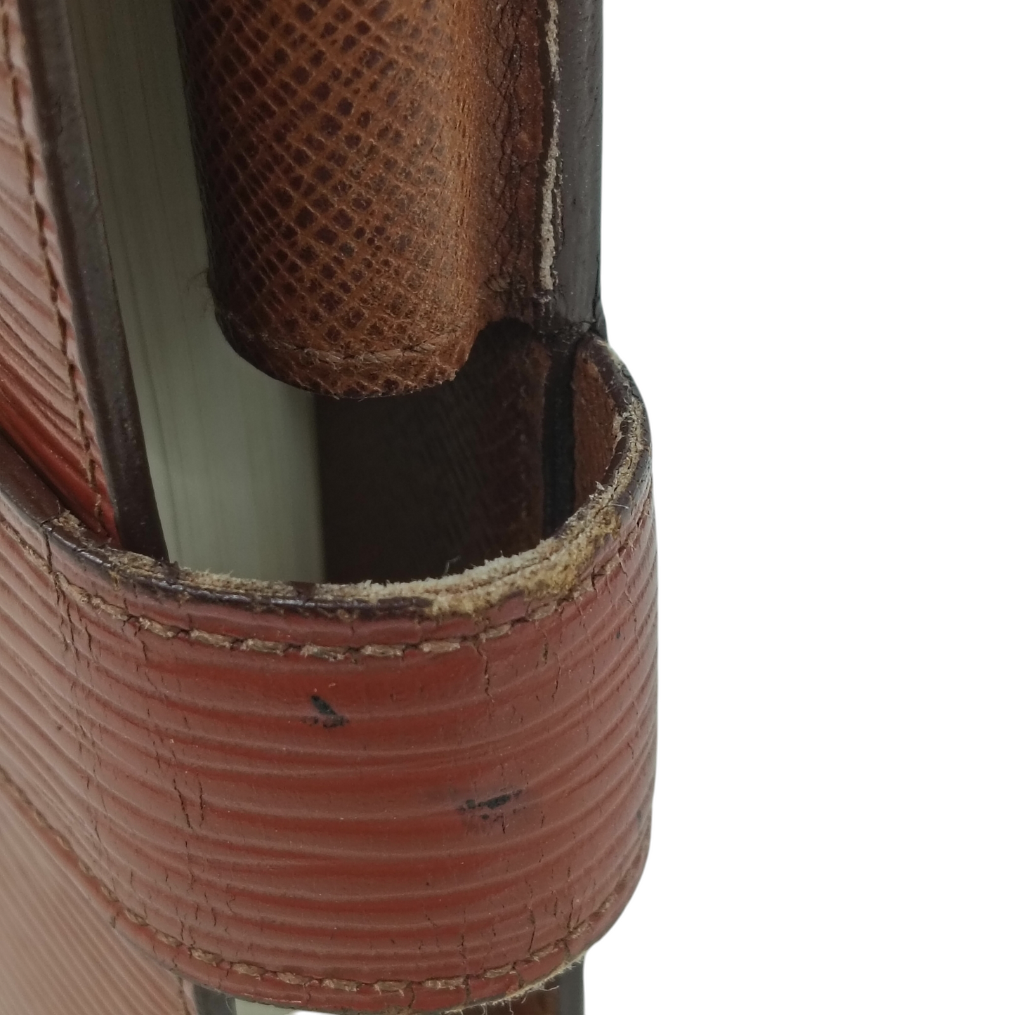 LOUIS VUITTON Notebook Cover Rank (CD) Brown*Damage SP0966