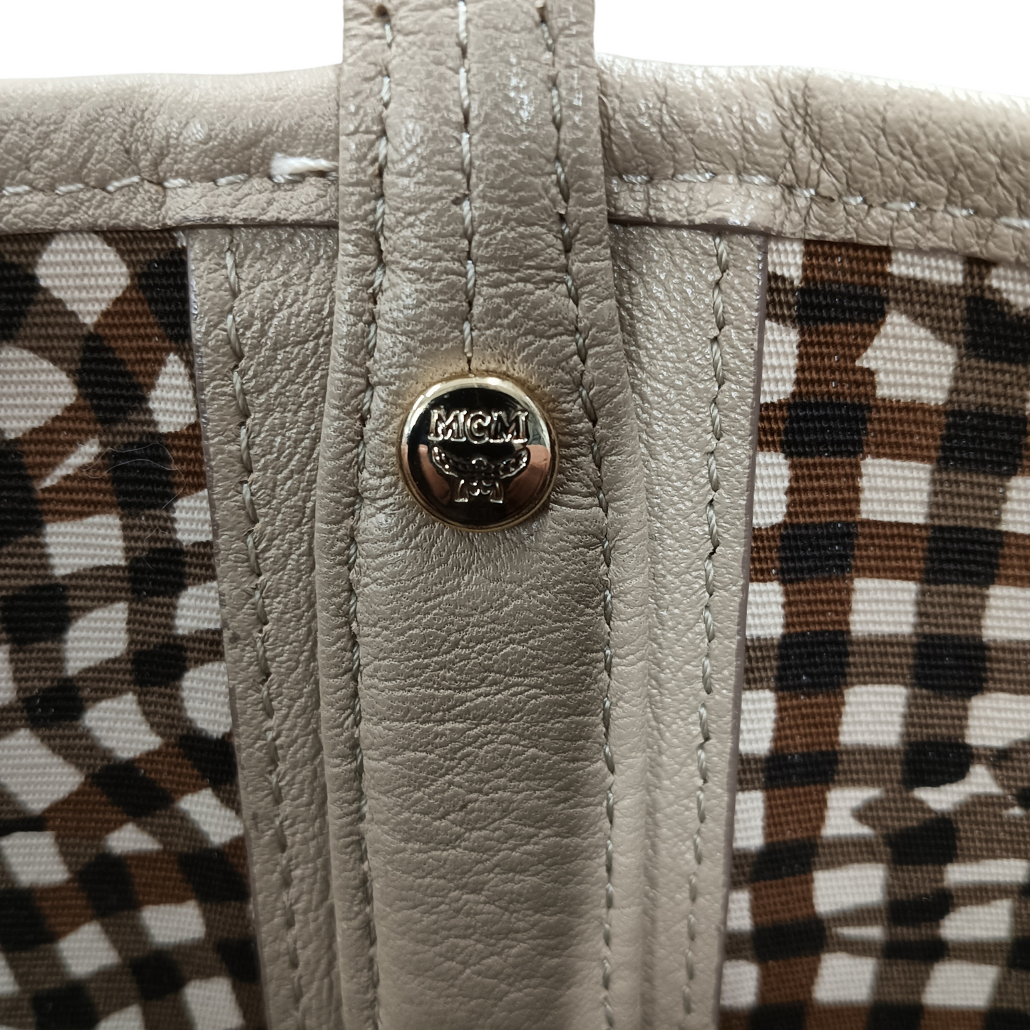 MCM Tote Bag MWP7AVI22IG001 Beige Reversible Tote