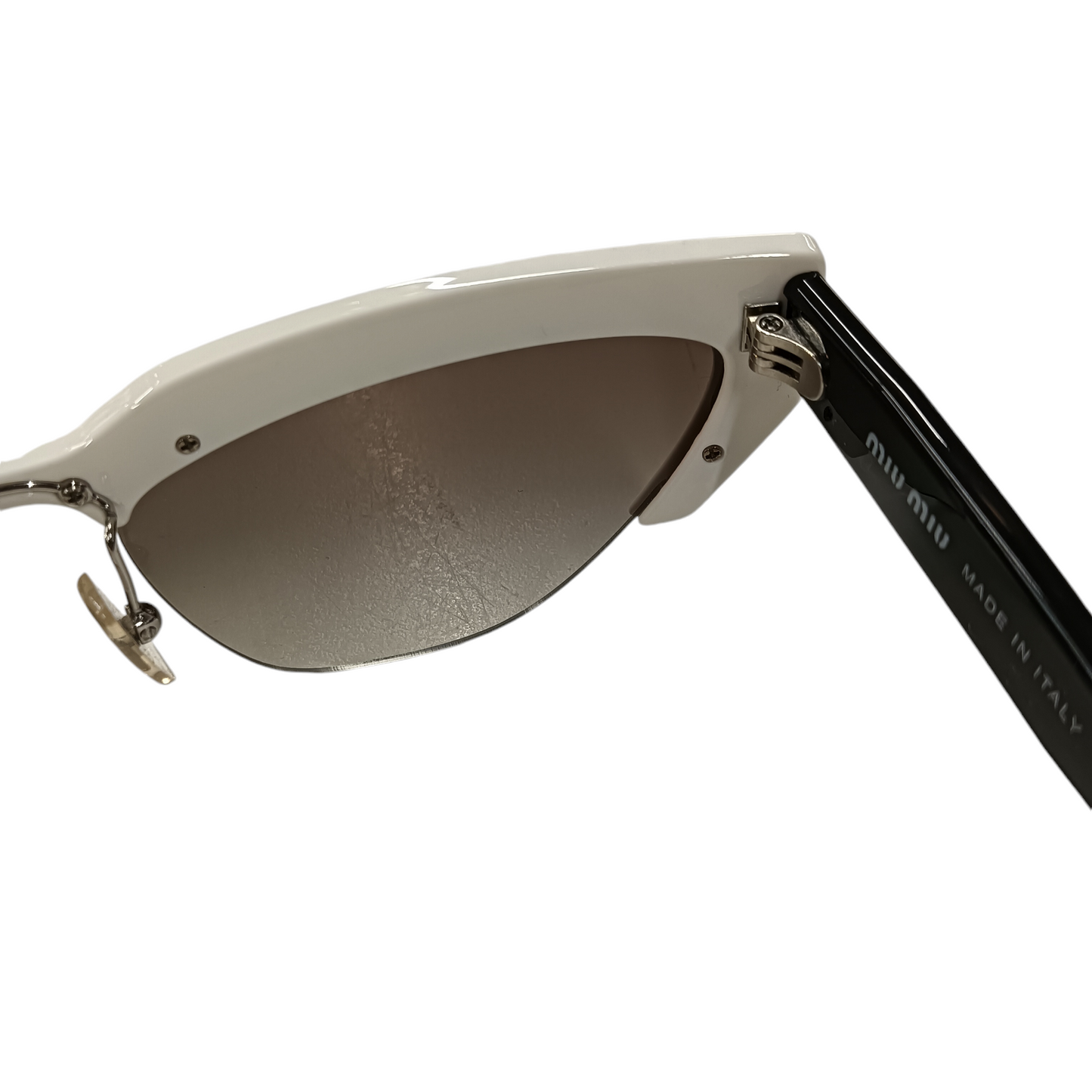 MIU MIU SUNGLASSES WHITE/BLACK
