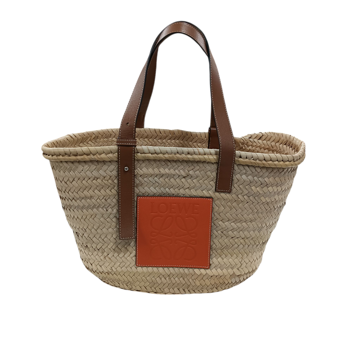 LOEWE Tote Bag BASKET L Beige/Orange