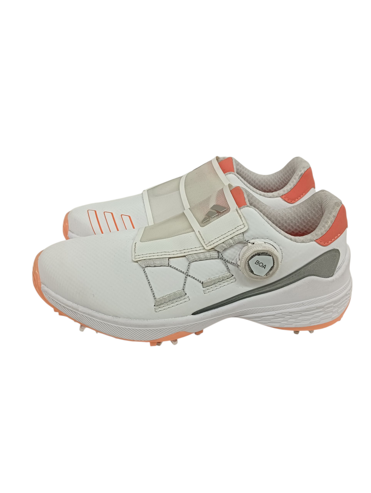 Adidas Golf Shoes Size 6.5 us Lady's White And Orange HP2225