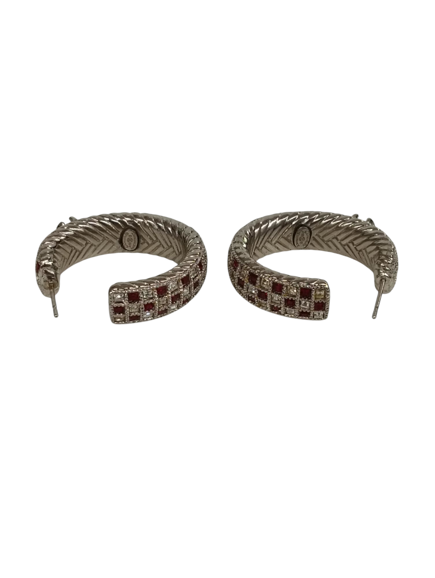 CHANEL Earring Sliver/Red