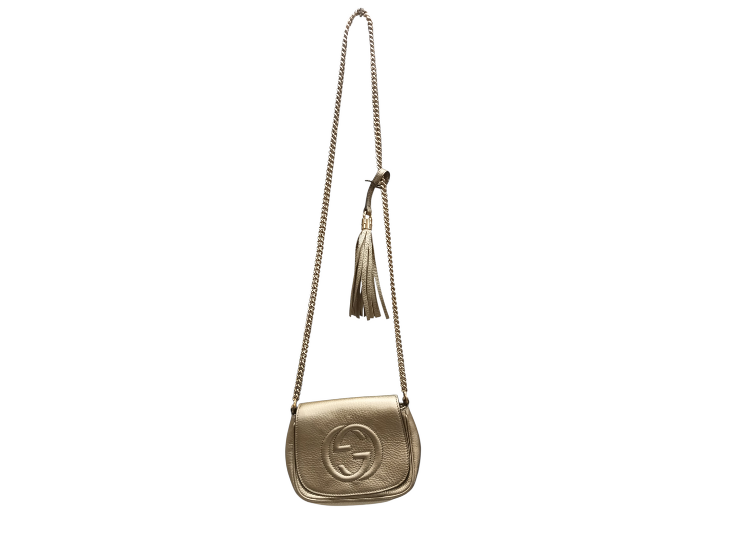 GUCCI SHOULDER BAG BEIGE/GOLD RANK (B)